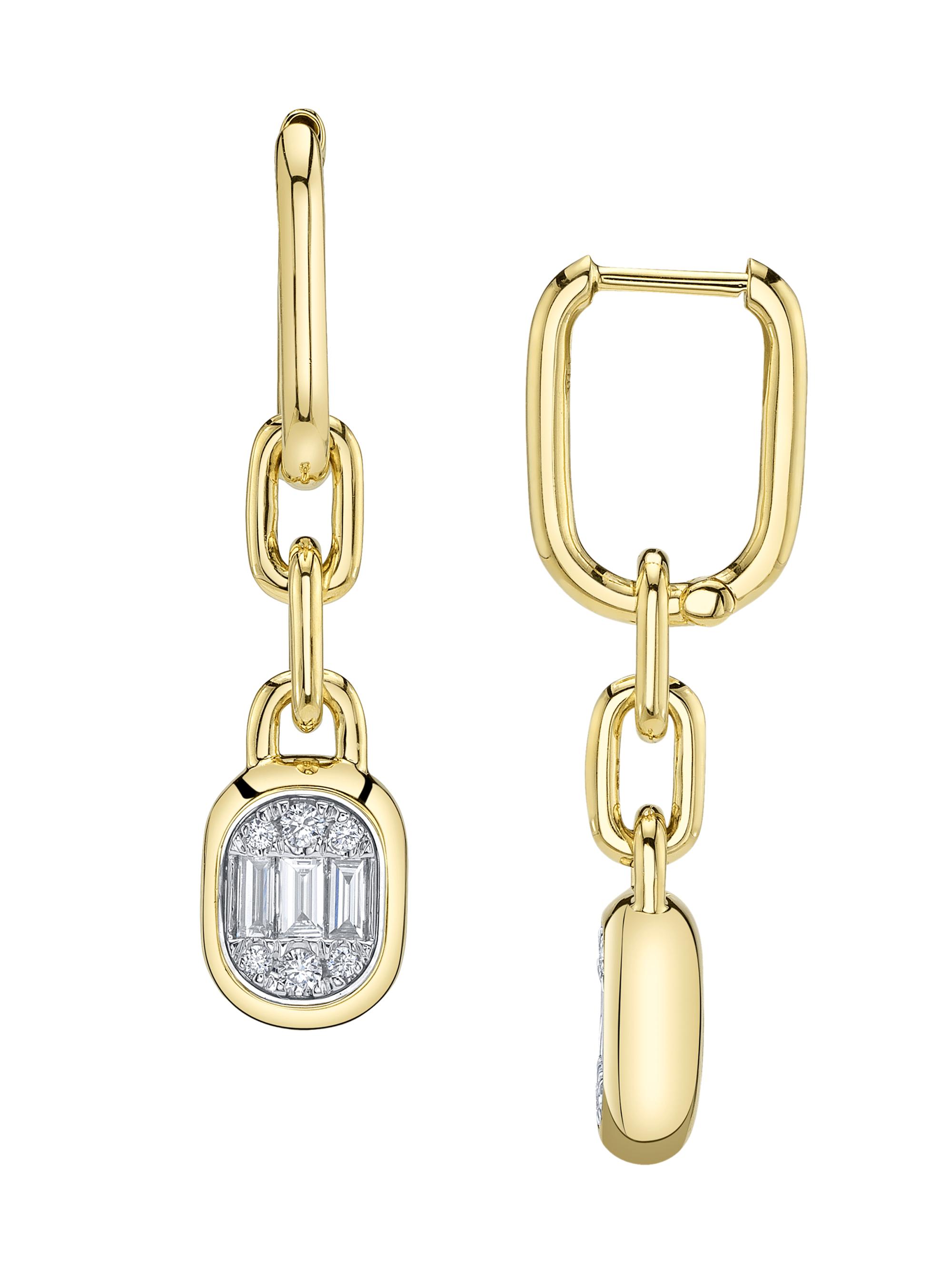 Shy Creation Women's 14K Yellow Gold & 0.40 TCW Diamond Drop Earrings - Yellow Gold