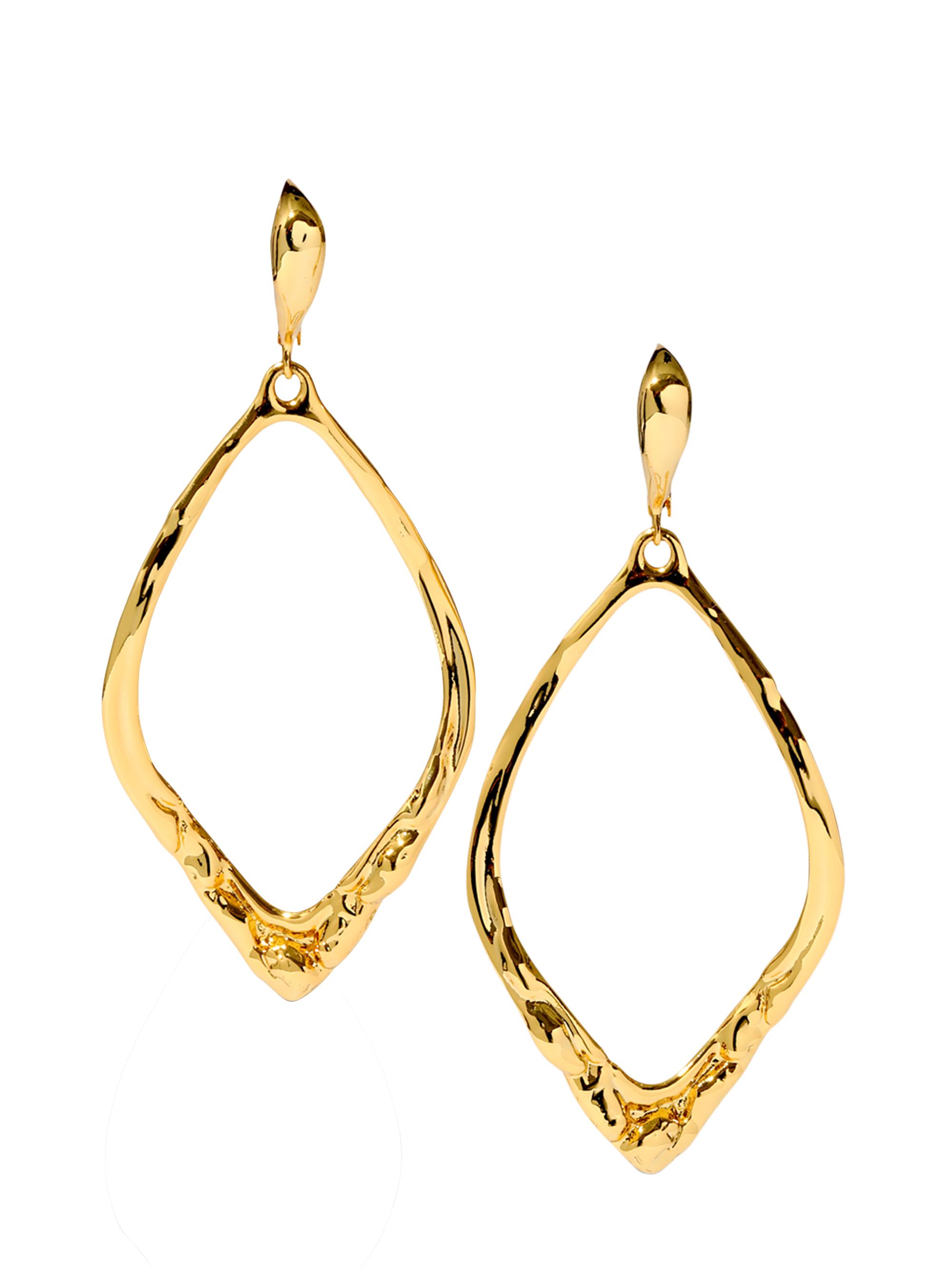Alexis Bittar Women's Brut Oval Drop Earrings - Gold