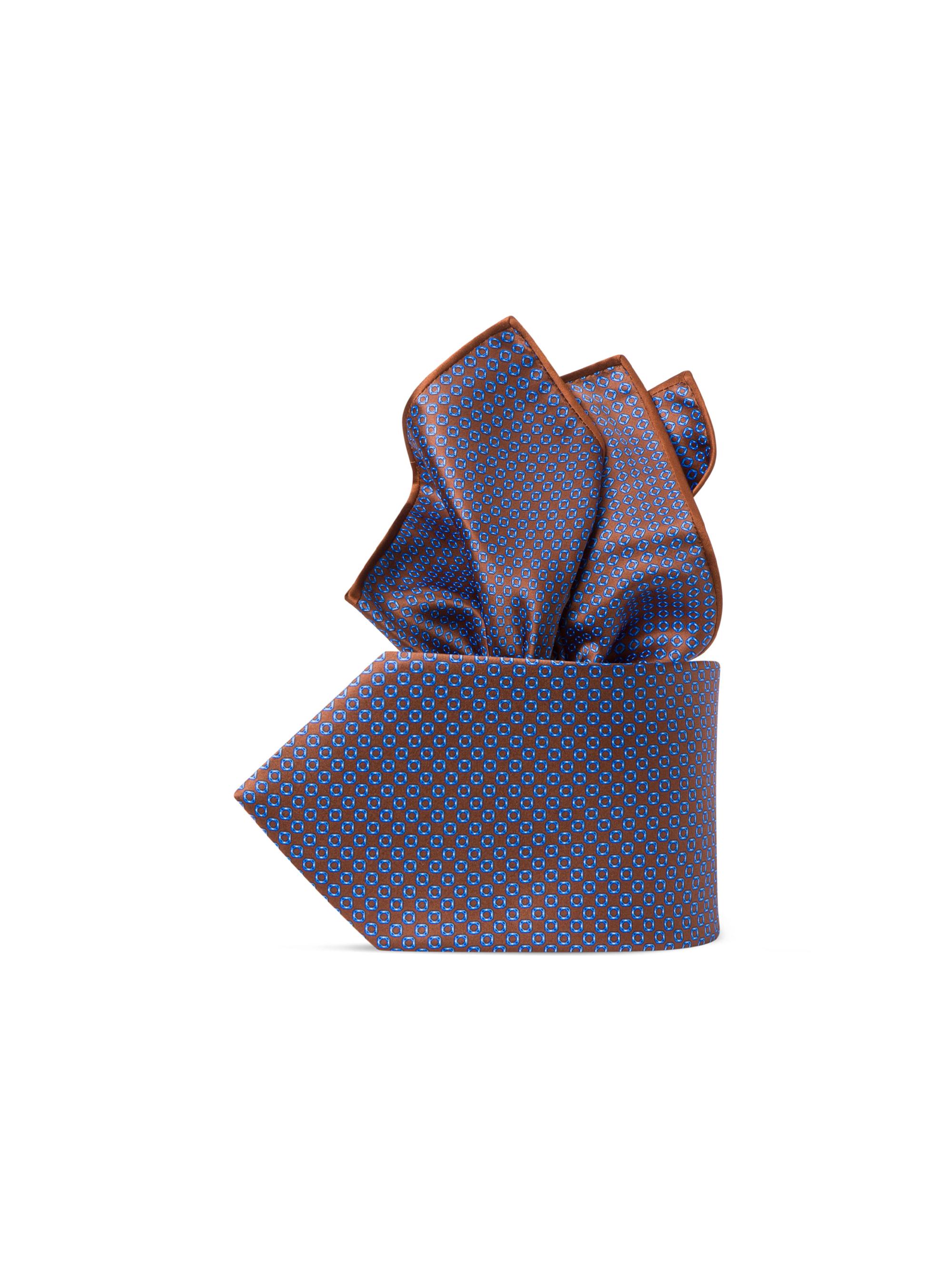Stefano Ricci Men's Luxury Silk Tie Set - Brown