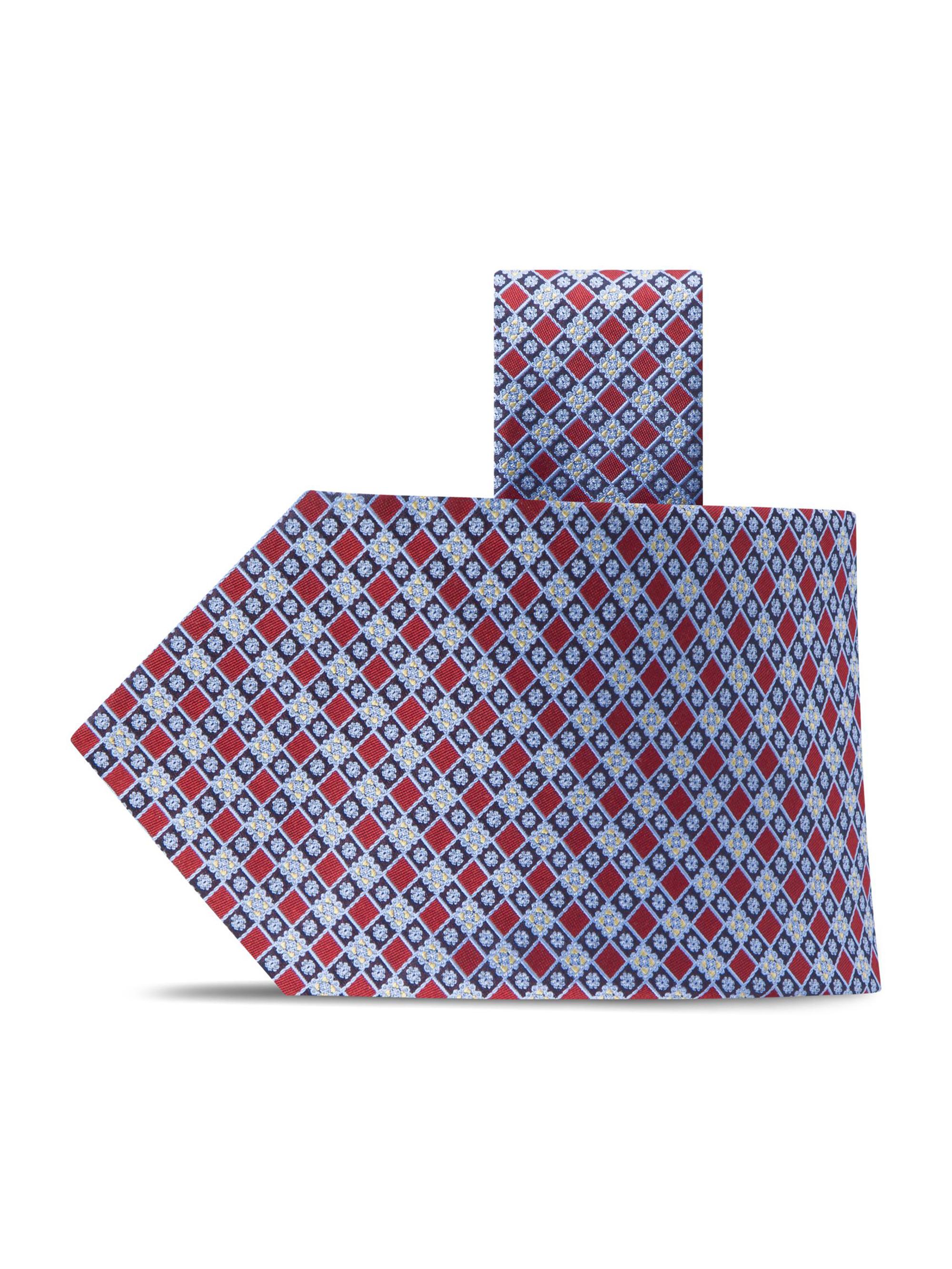 Stefano Ricci Men's Luxury Tie - Open Blue And Red