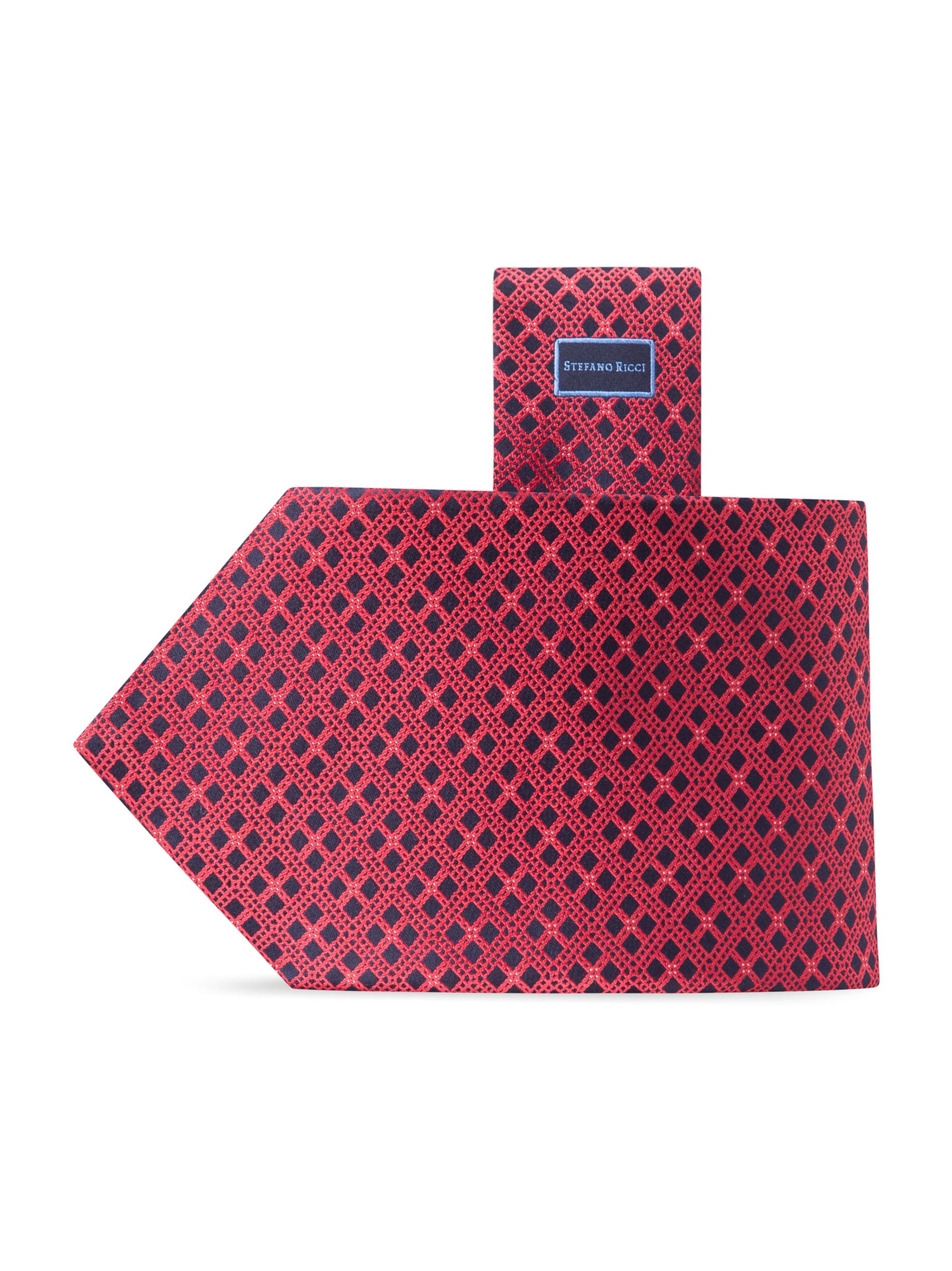 Stefano Ricci Men's Luxury Tie - Dark Red And Black