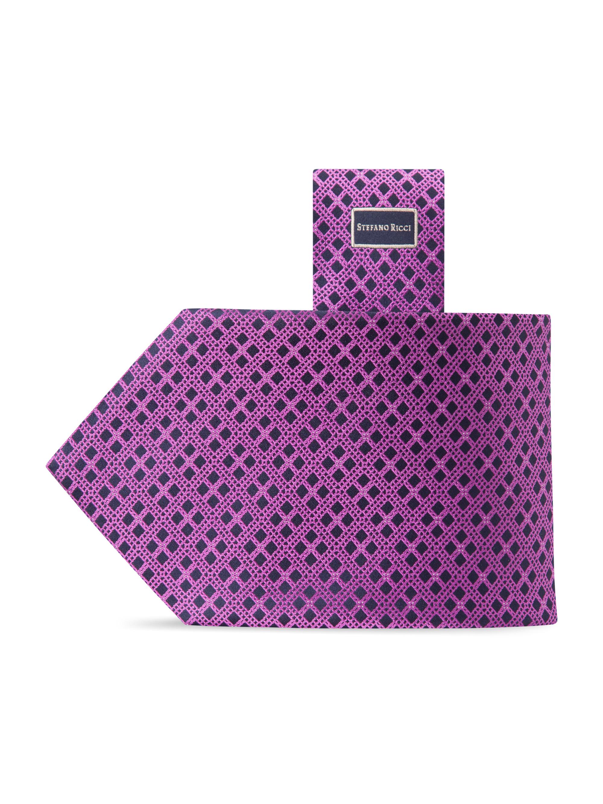 Stefano Ricci Men's Luxury Tie - Purple And Black