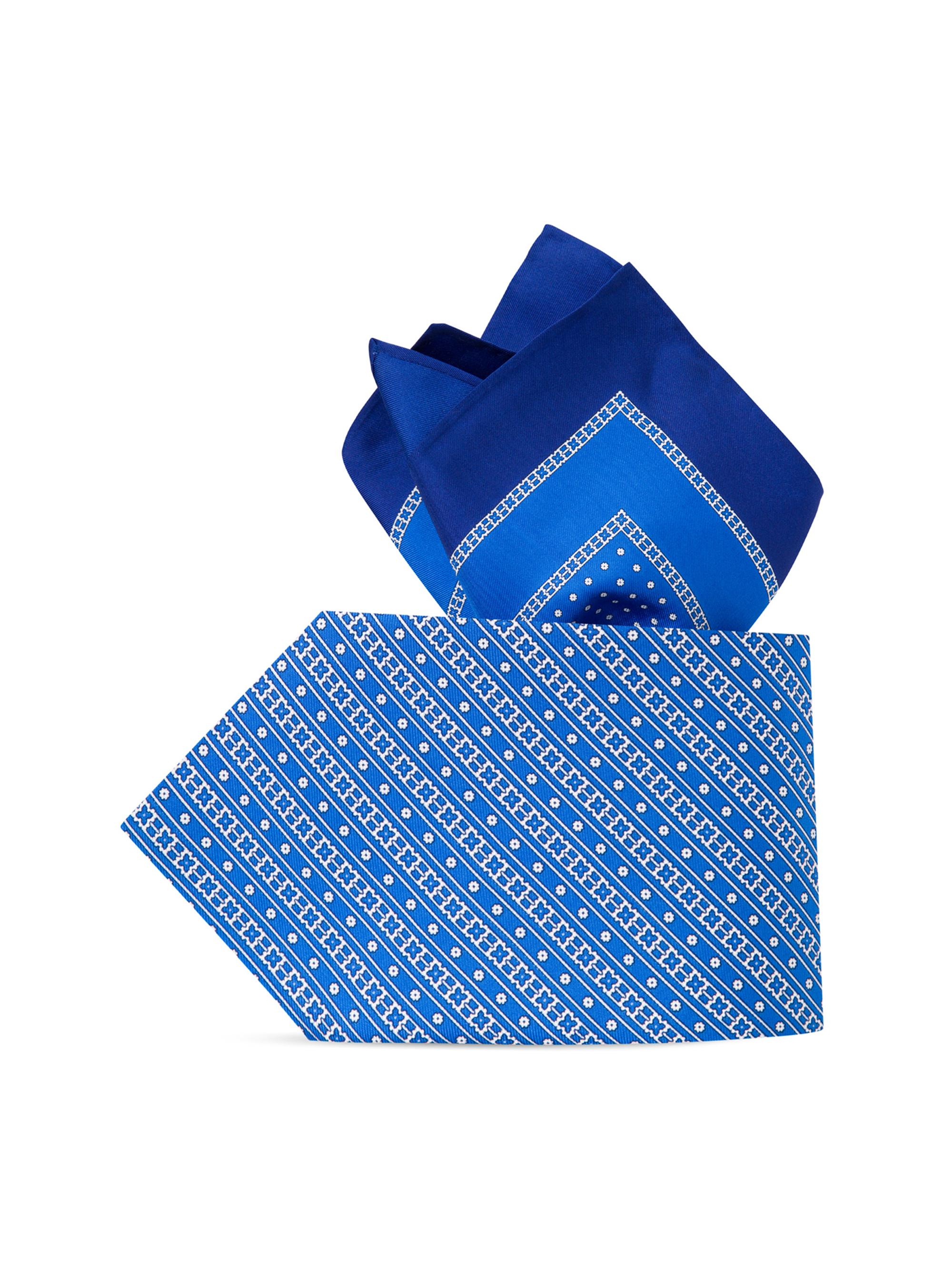 Stefano Ricci Men's Luxury Silk Tie Set - Blue White