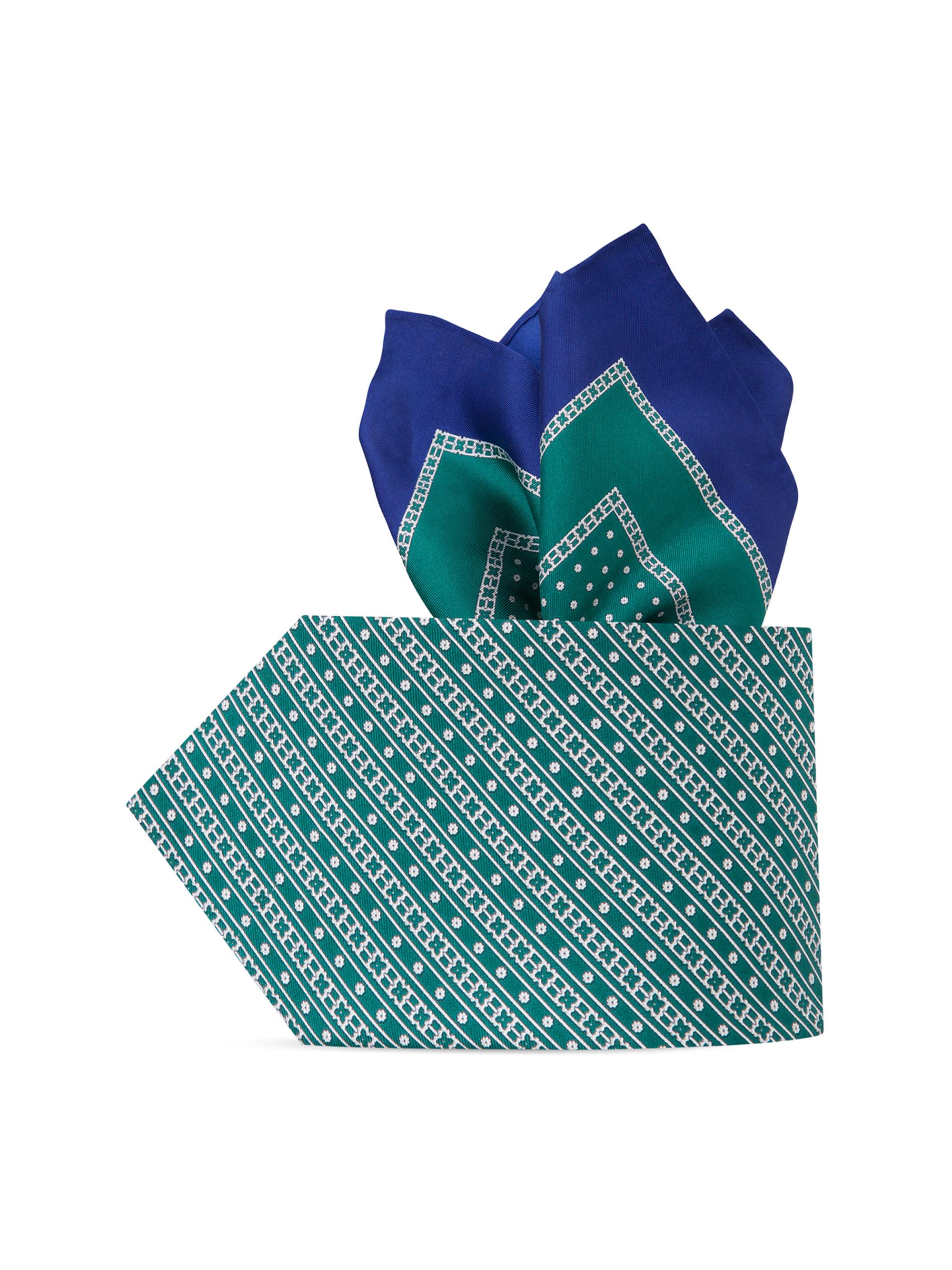 Stefano Ricci Men's Luxury Silk Tie Set - Turquoise | Thumbnail 4