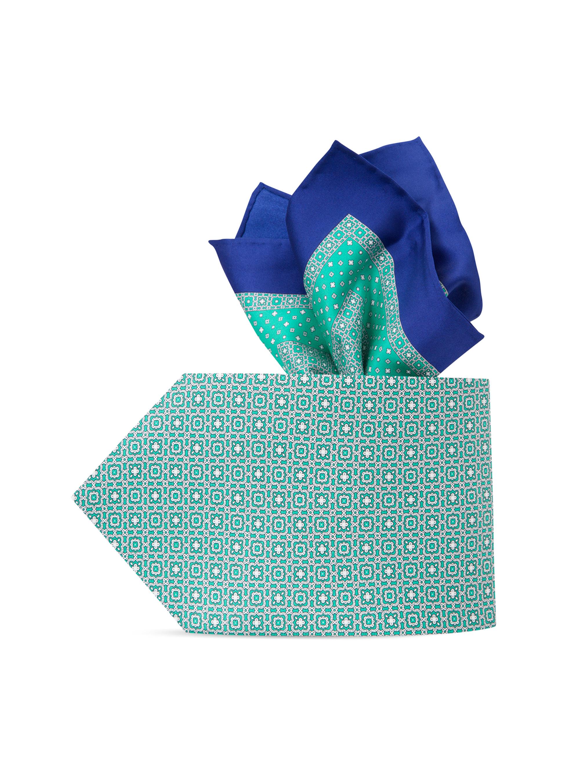 Stefano Ricci Men's Luxury Silk Tie Set - Turquoise | Thumbnail 4