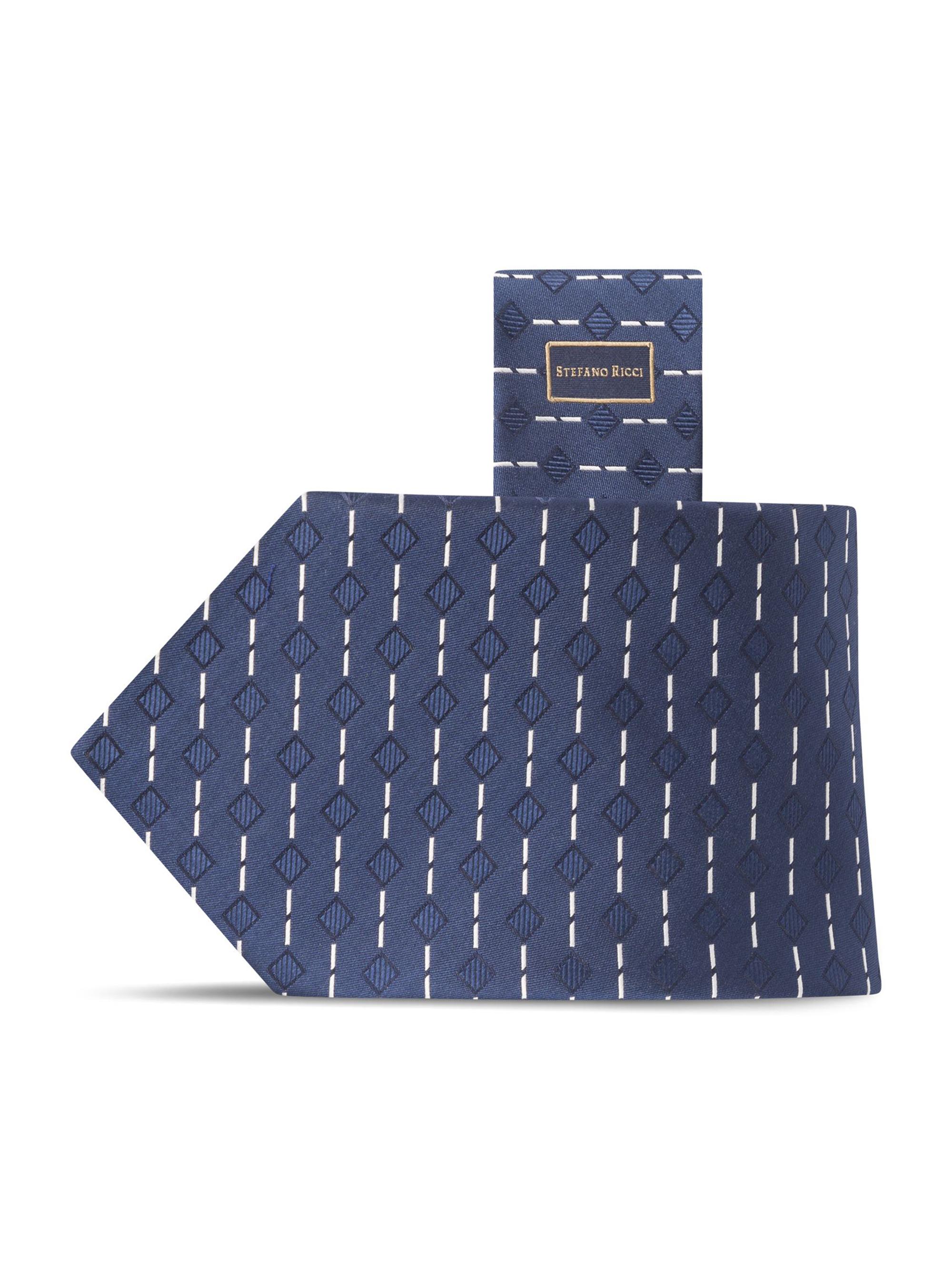Stefano Ricci Men's Luxury Tie - Dark Blue