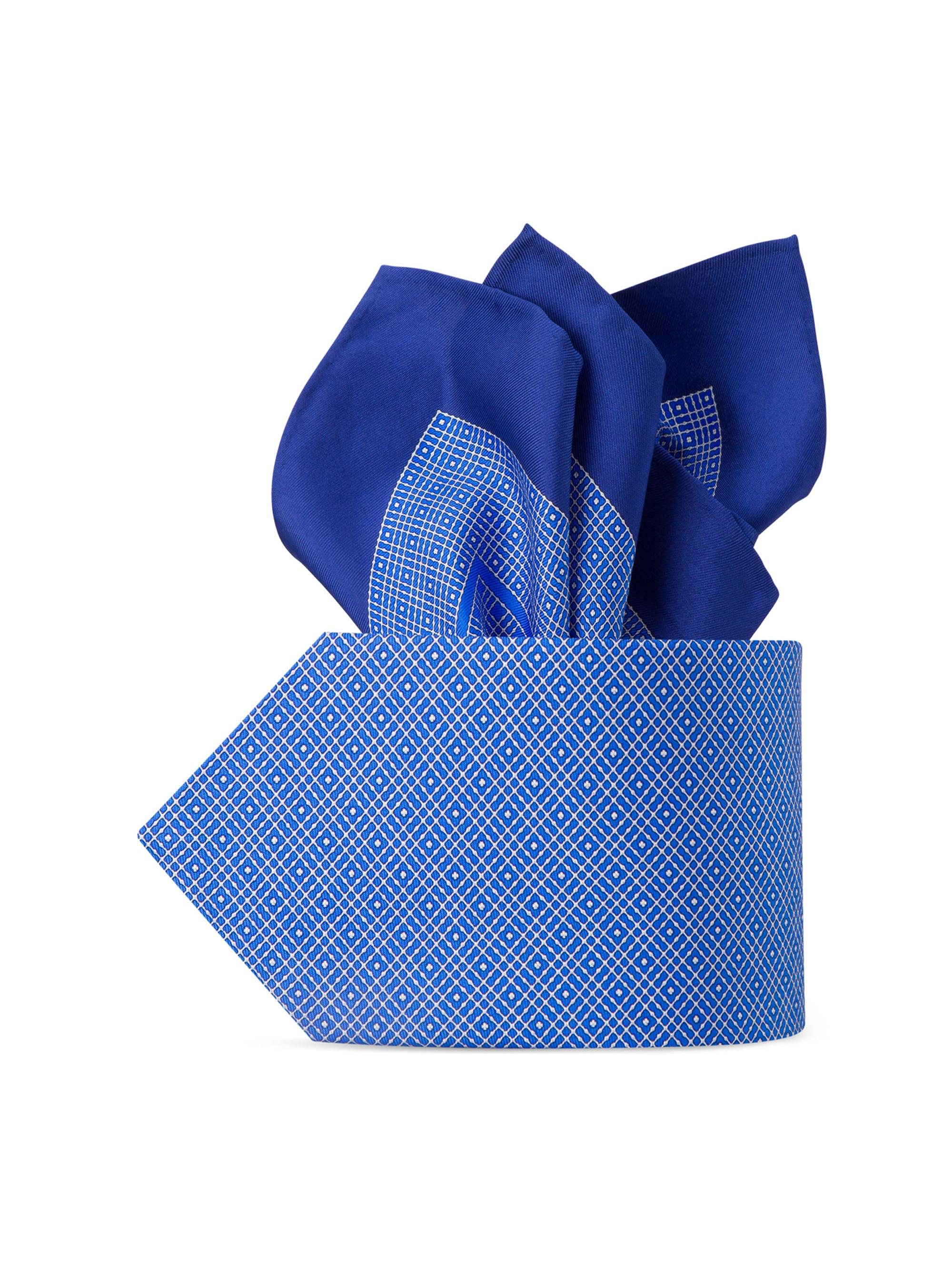 Stefano Ricci Men's Luxury Silk Tie Set - Blue White