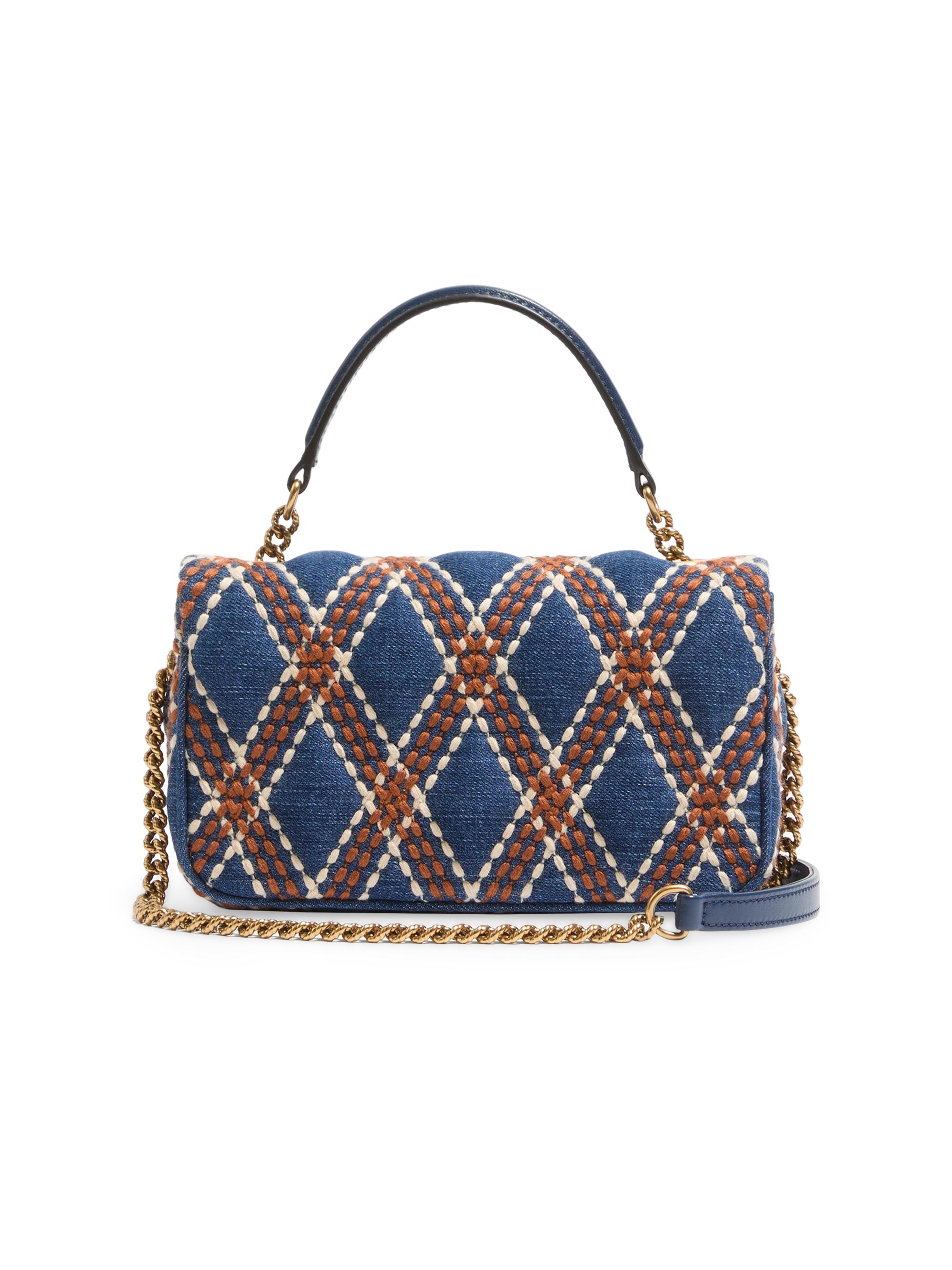 Valentino Garavani Quiltie 67 Small Denim Top Handle Bag | Saks