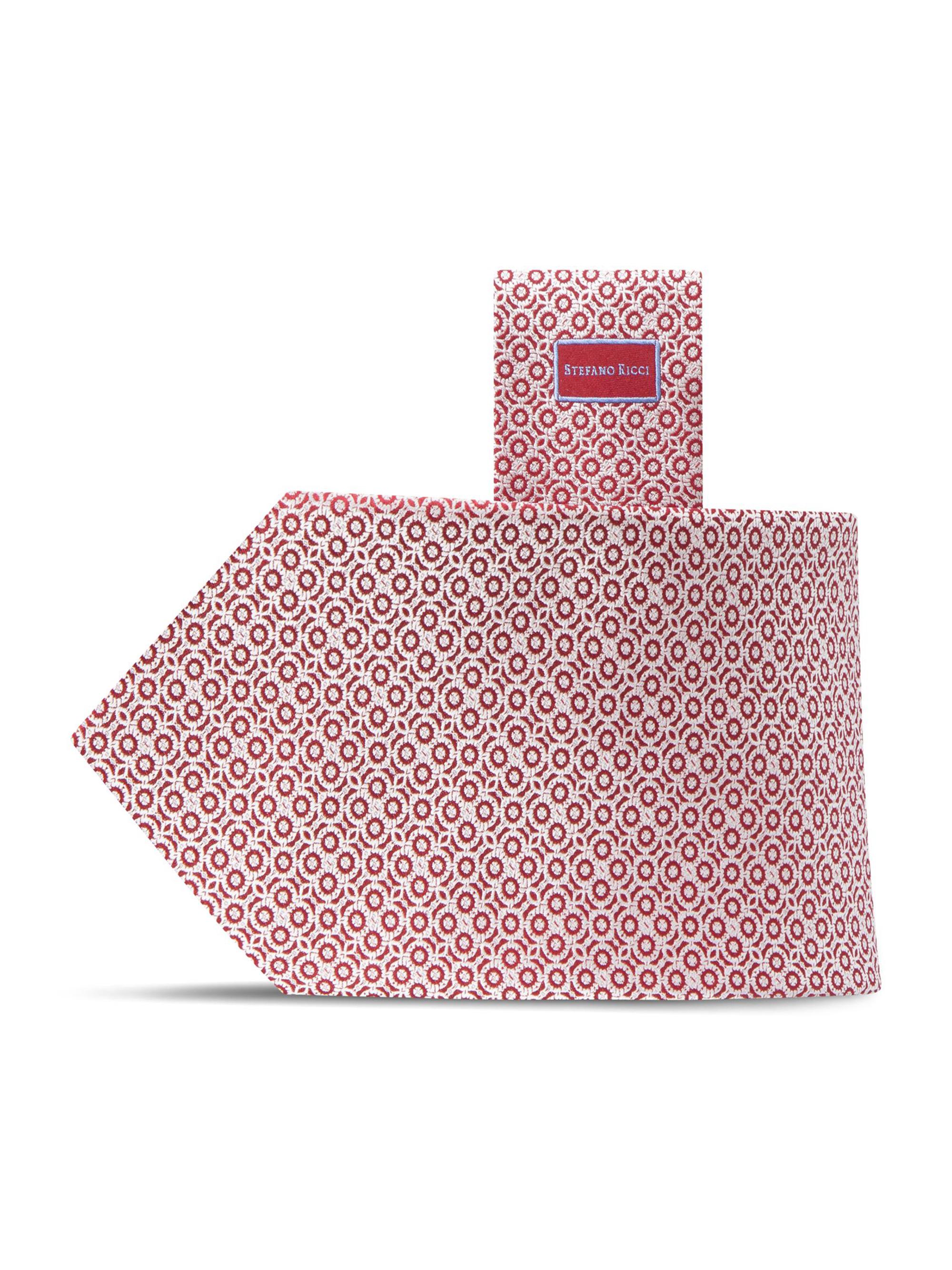 Stefano Ricci Men's Luxury Tie Red White