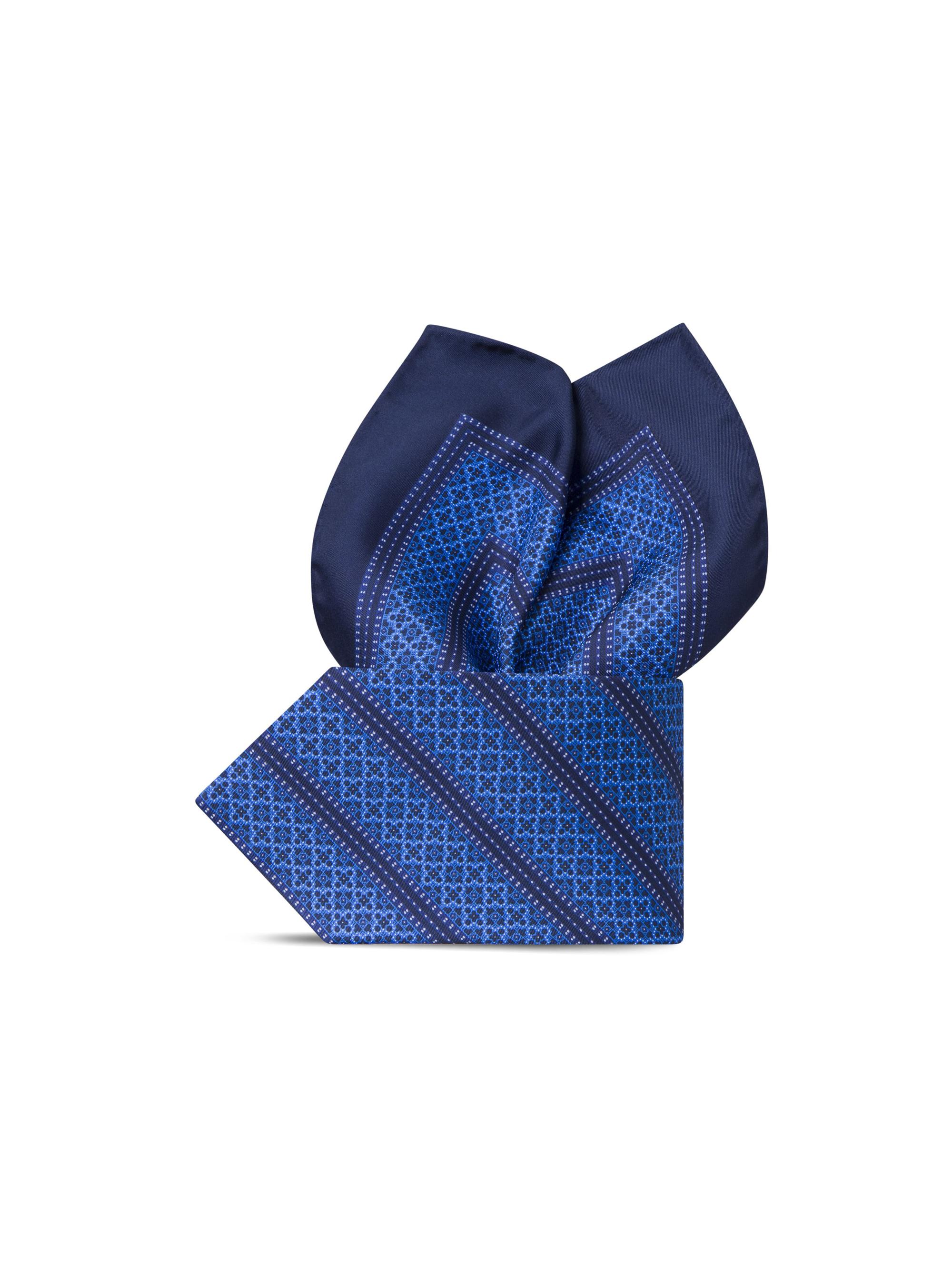 Stefano Ricci Men's Luxury Silk Tie Set - Blue Dark | Thumbnail 4