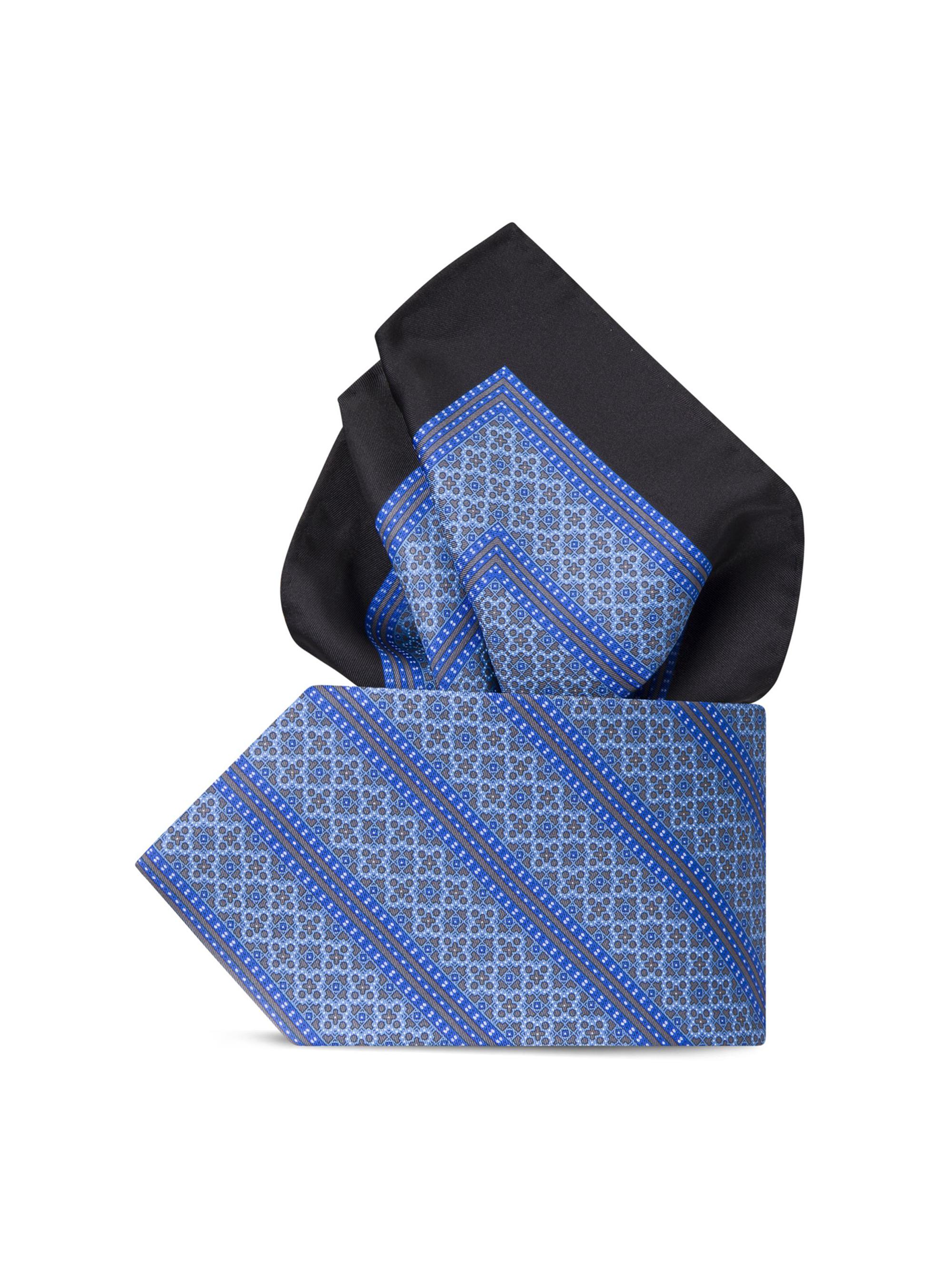 Stefano Ricci Men's Luxury Silk Tie Set - Blue Grey