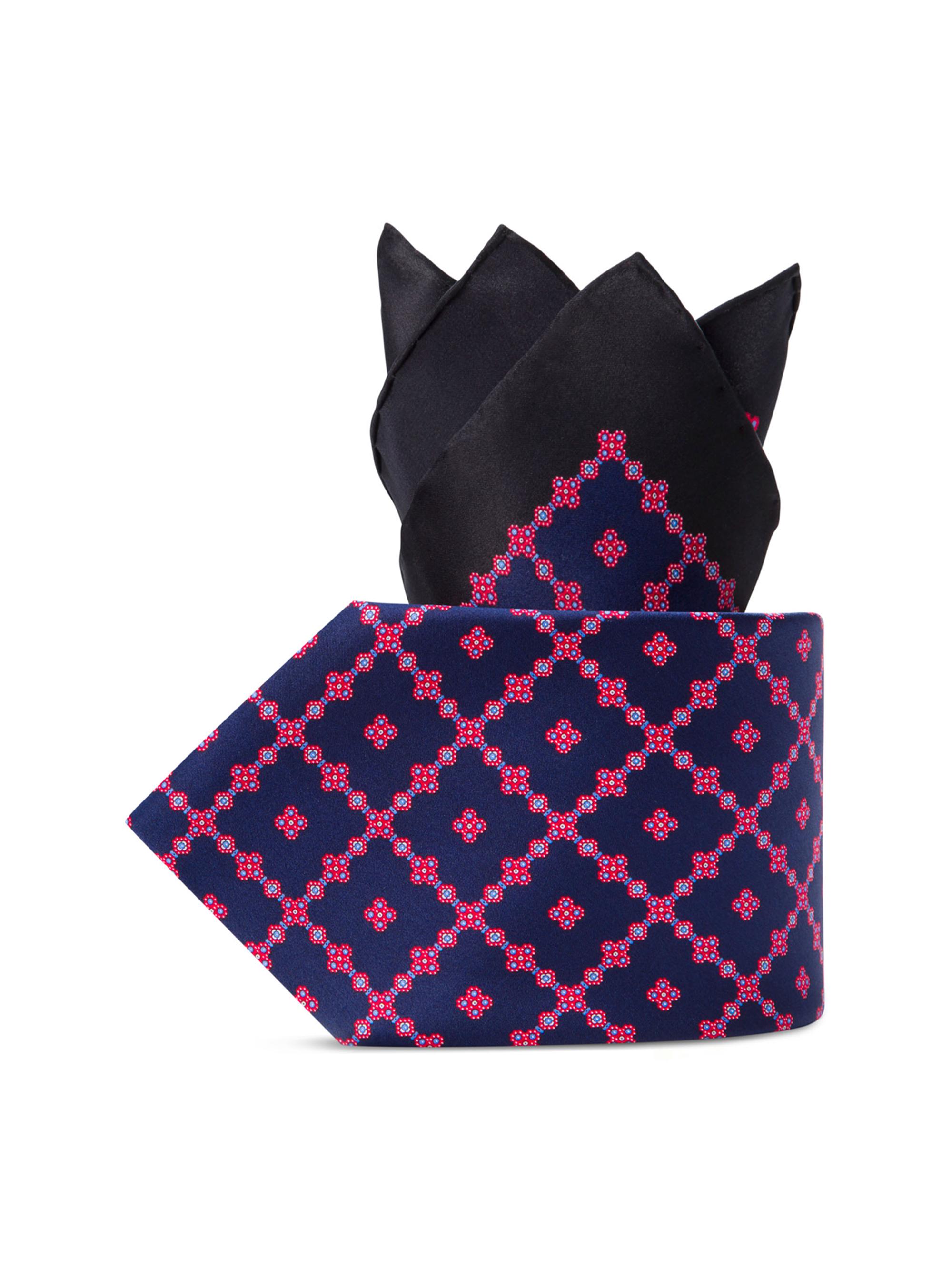 Stefano Ricci Men's Luxury Silk Tie Set - Blue Red