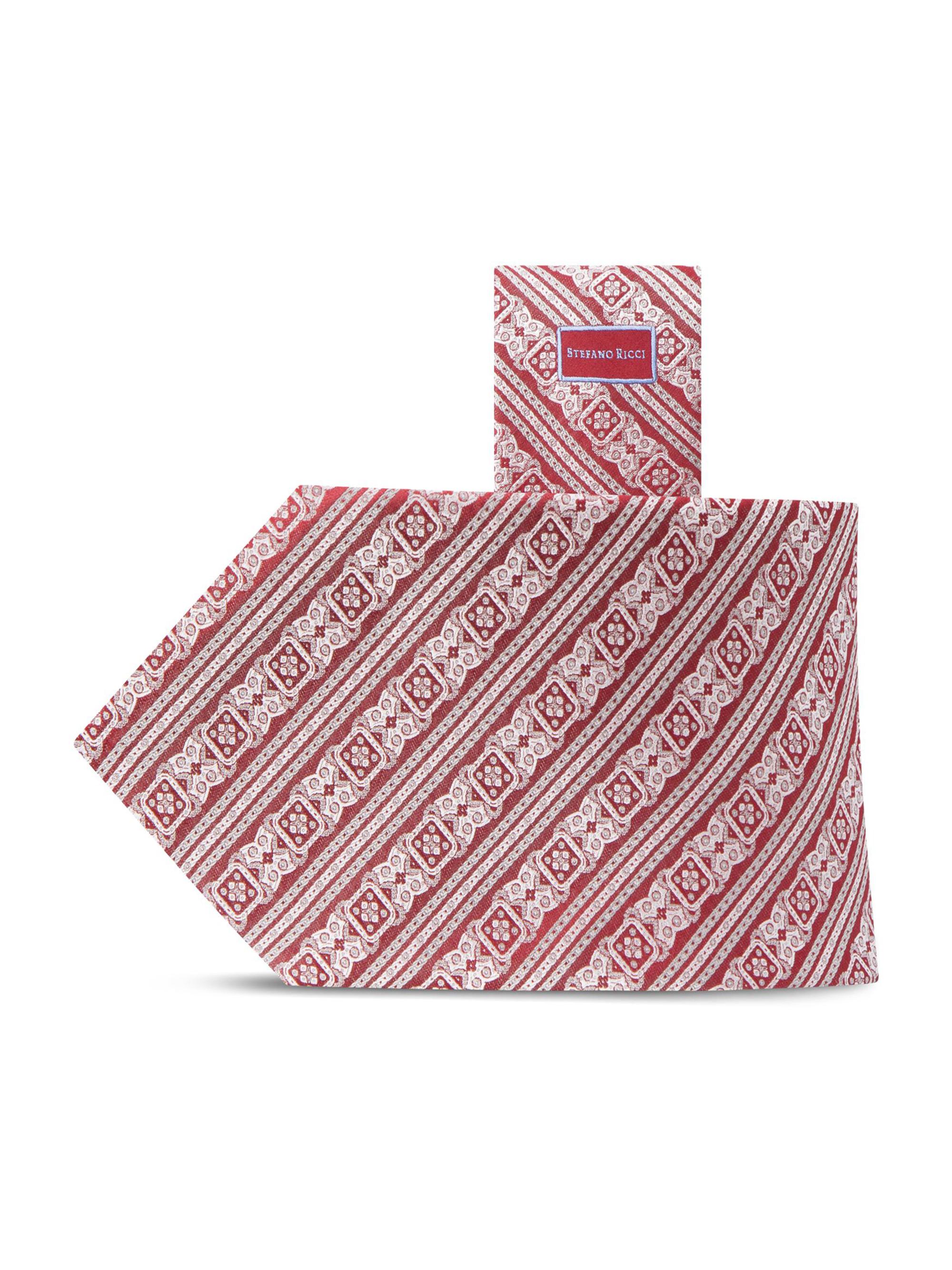 Stefano Ricci Men's Luxury Tie - Red White