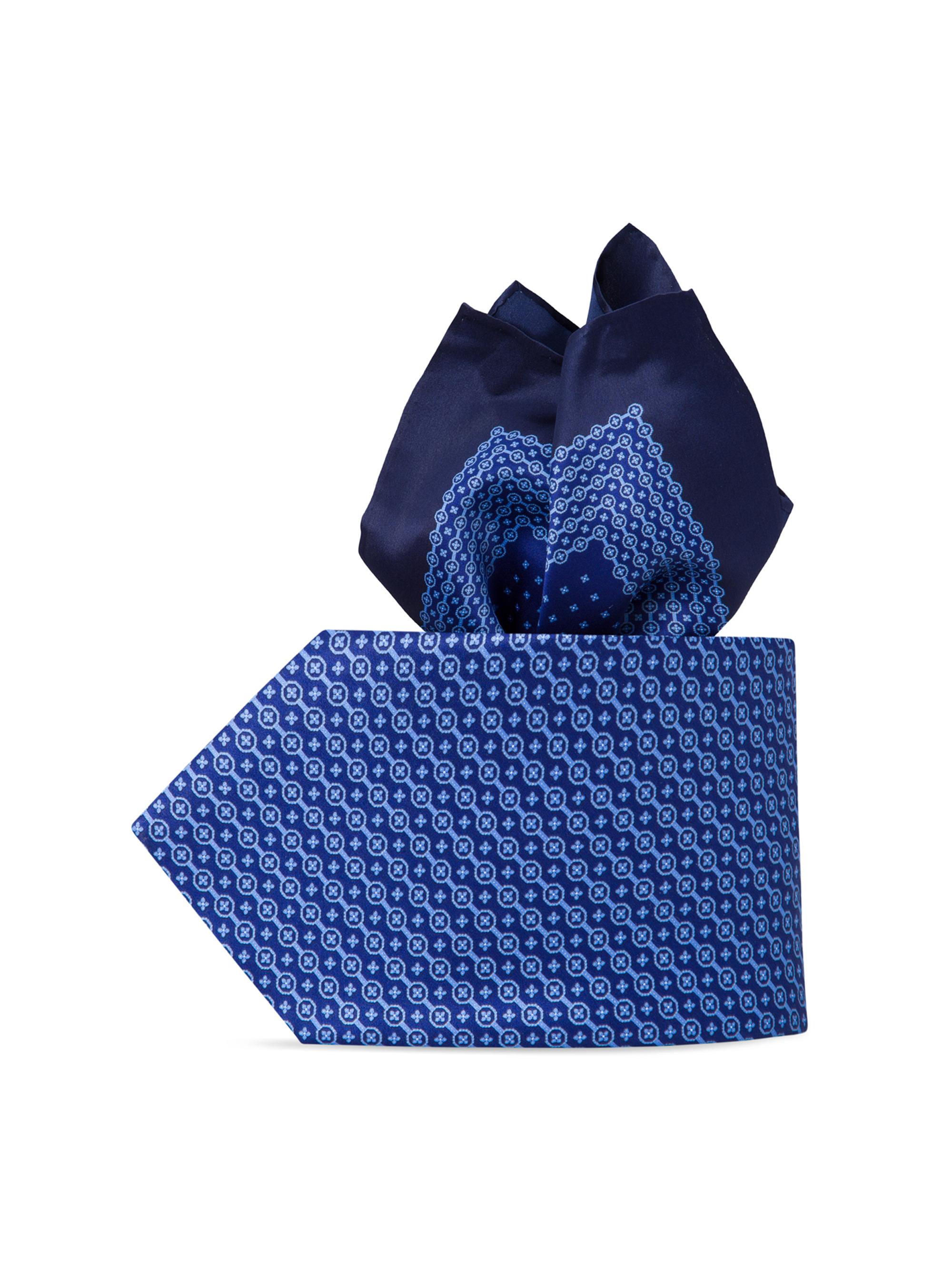 Stefano Ricci Men's Luxury Silk Tie Set - Blue
