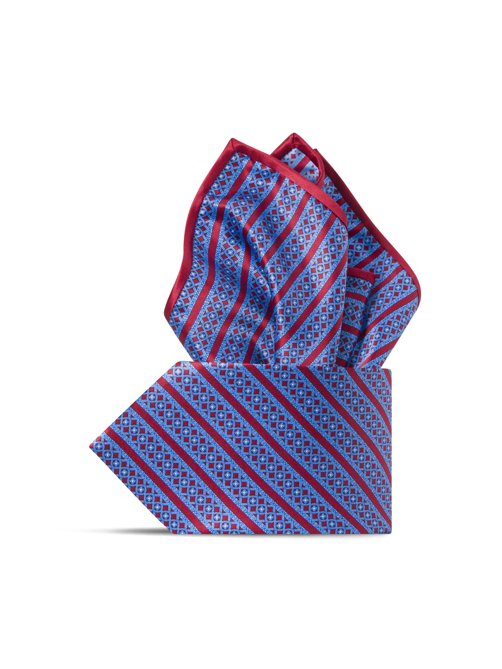 Stefano Ricci Men's Luxury Silk Tie Set - Red Navy