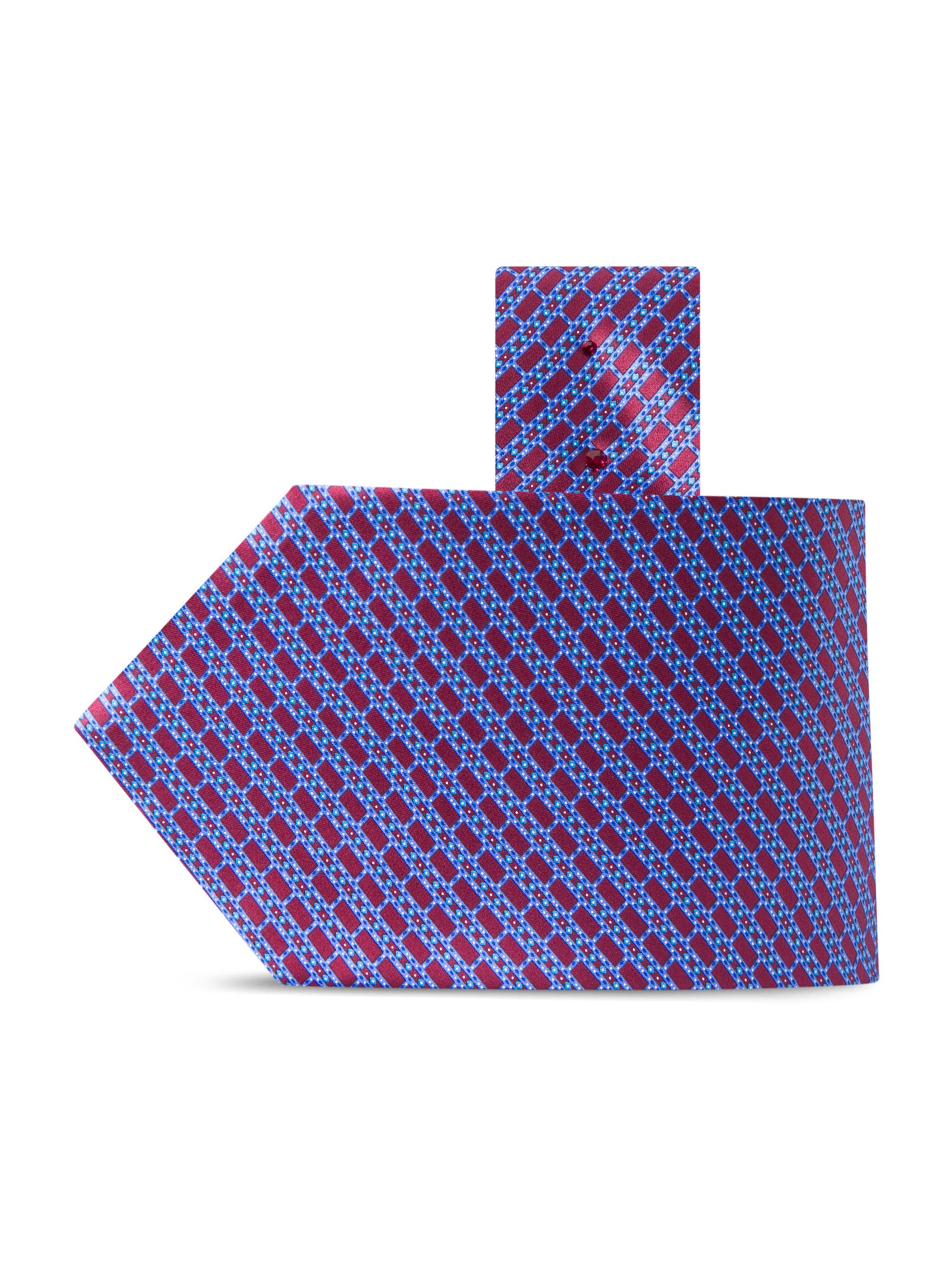 Stefano Ricci Men's Luxury Silk Tie - Red Blue