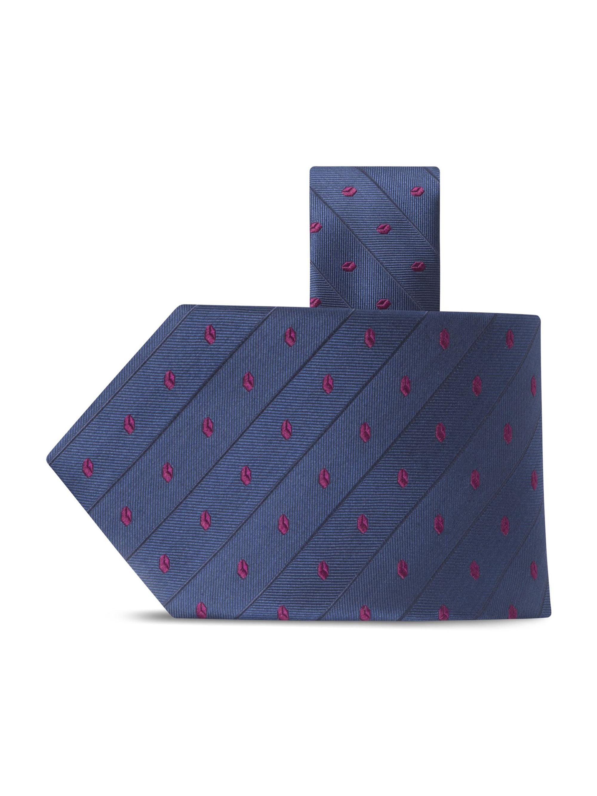 Stefano Ricci Men's Luxury Tie - Dark Blue And Red