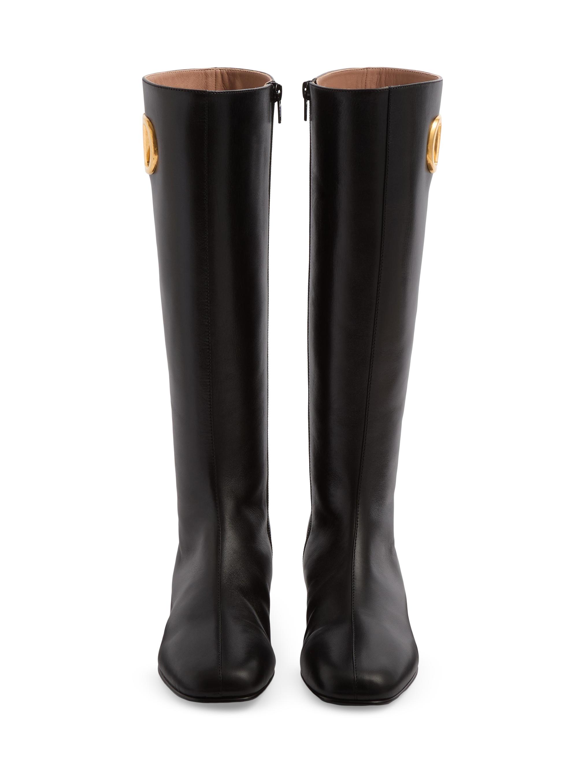 Valentino Garavani VLogo Signature Kidskin 20MM Boots | Saks Fifth