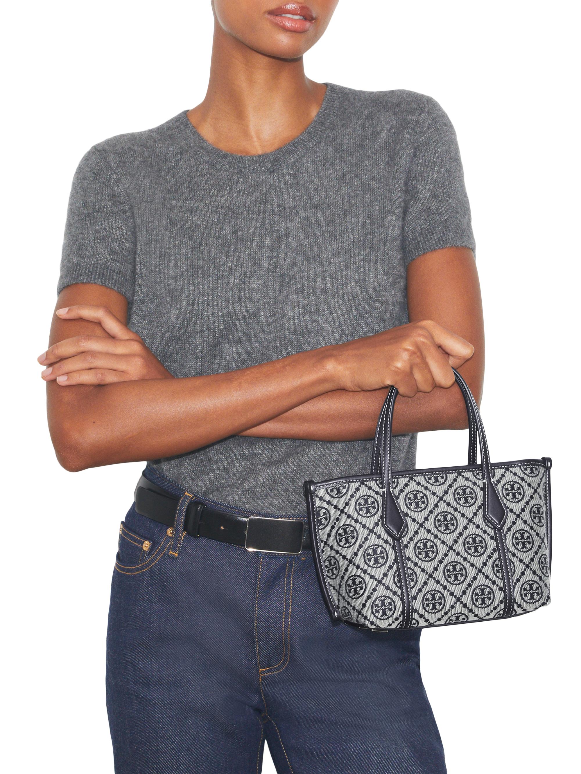 Tory Burch T Monogram Mini Perry Monogram Tote Bag | Saks Fifth Avenue