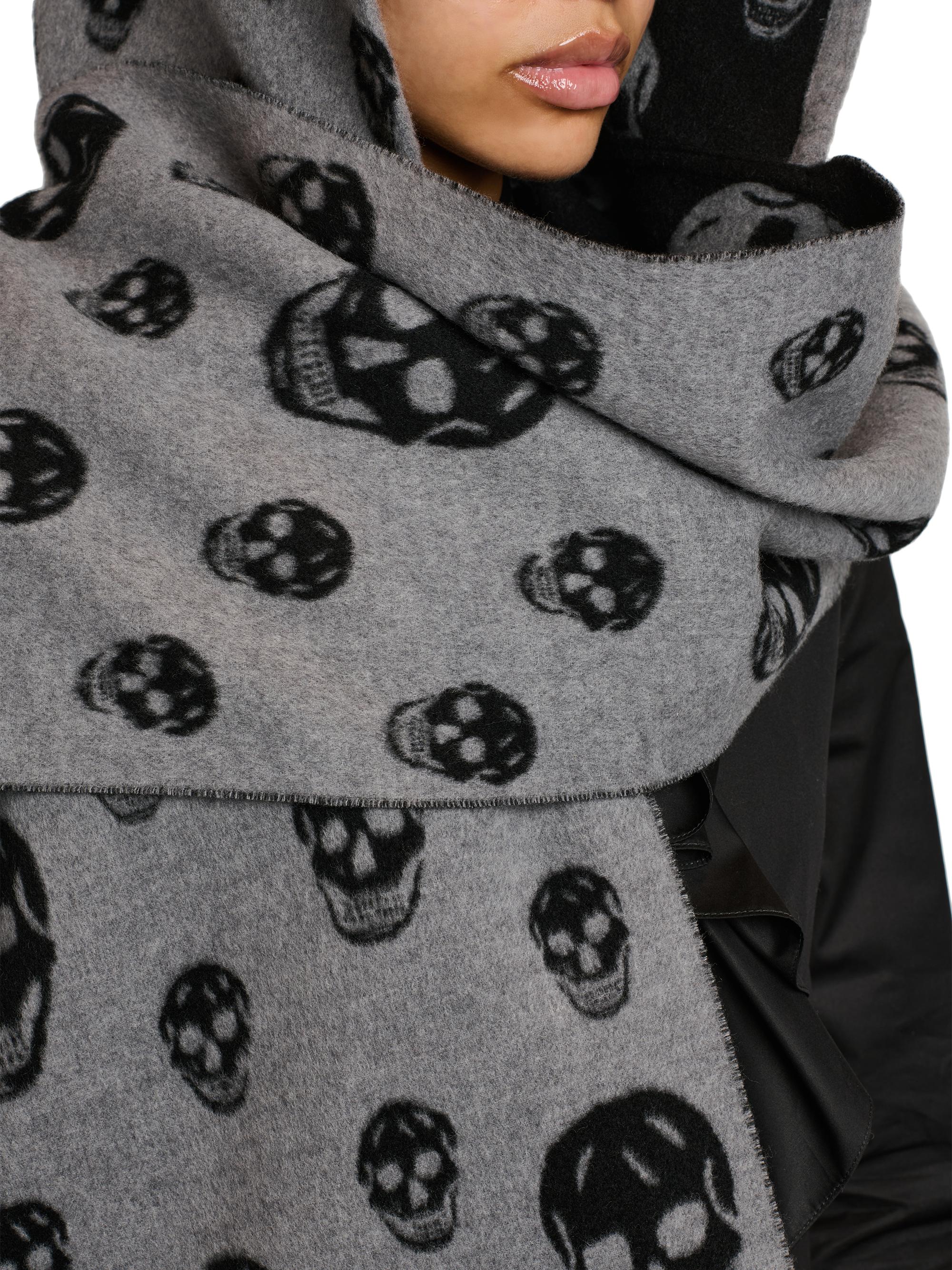 McQueen Skull Wool-Cashmere Hooded Scarf | Saks Fifth Avenue