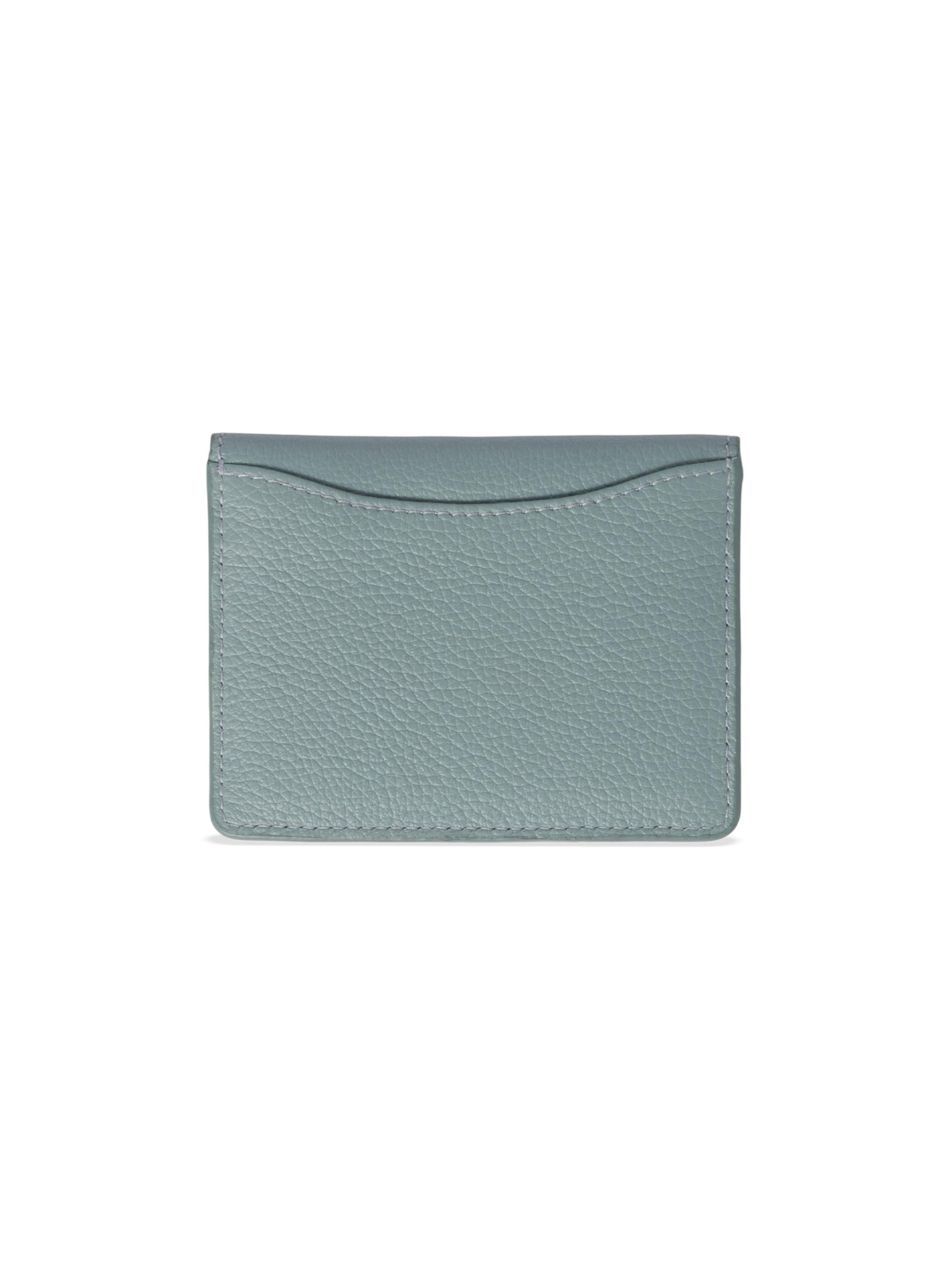 小物 MIUMIU silver leather card case pouch Miu Miu Card Holder Silver Womens Miu Miu