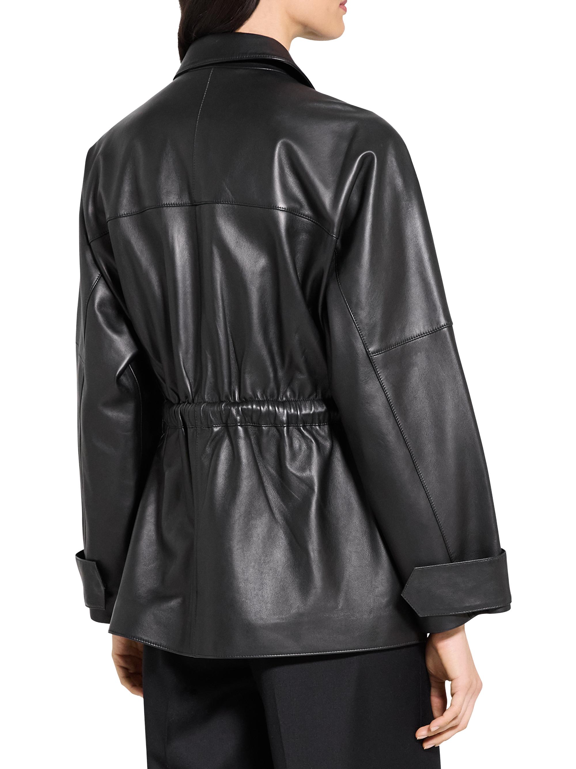 Theory Cinched Leather Jacket | Saks Fifth Avenue