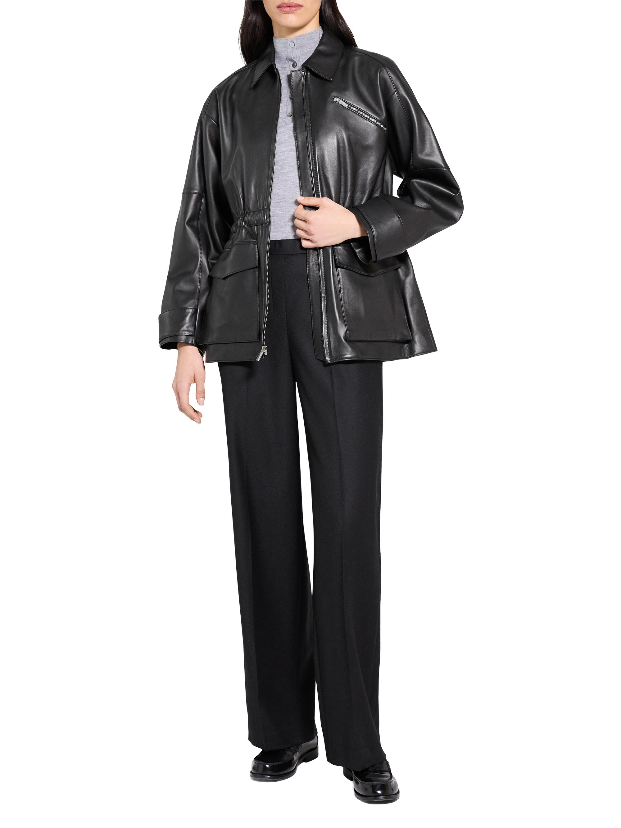 Theory Cinched Leather Jacket | Saks Fifth Avenue