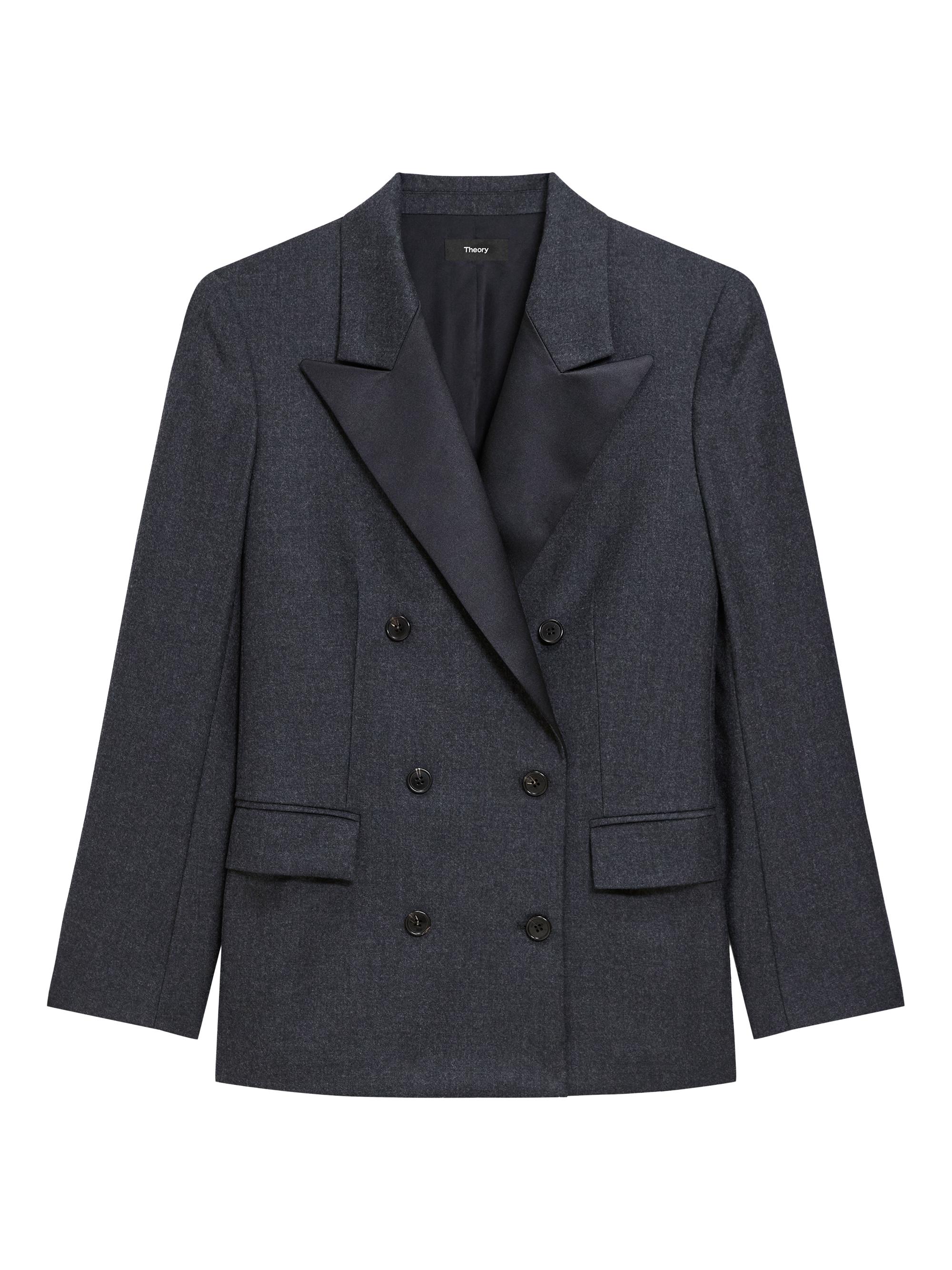 Theory Piazza Tweed Double-Breasted Jacket | Saks Fifth Avenue