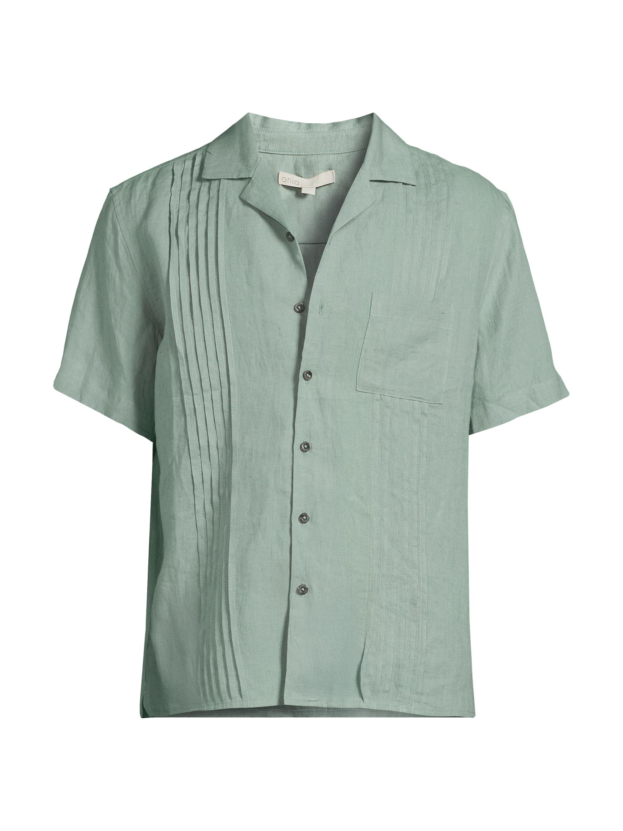 Emporio Armani Linen Short-Sleeve Shirt | Saks Fifth Avenue