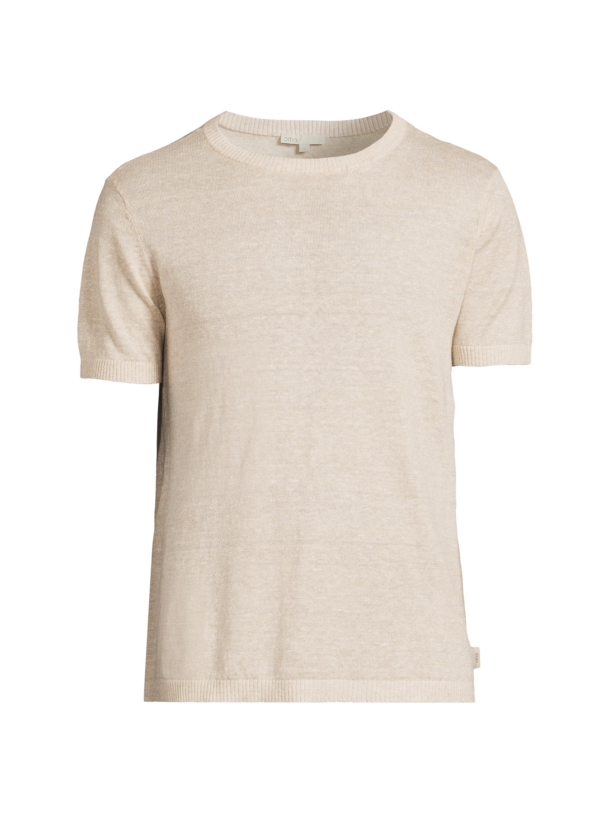 Onia Men's Linen Knit T-Shirt - Natural Melange