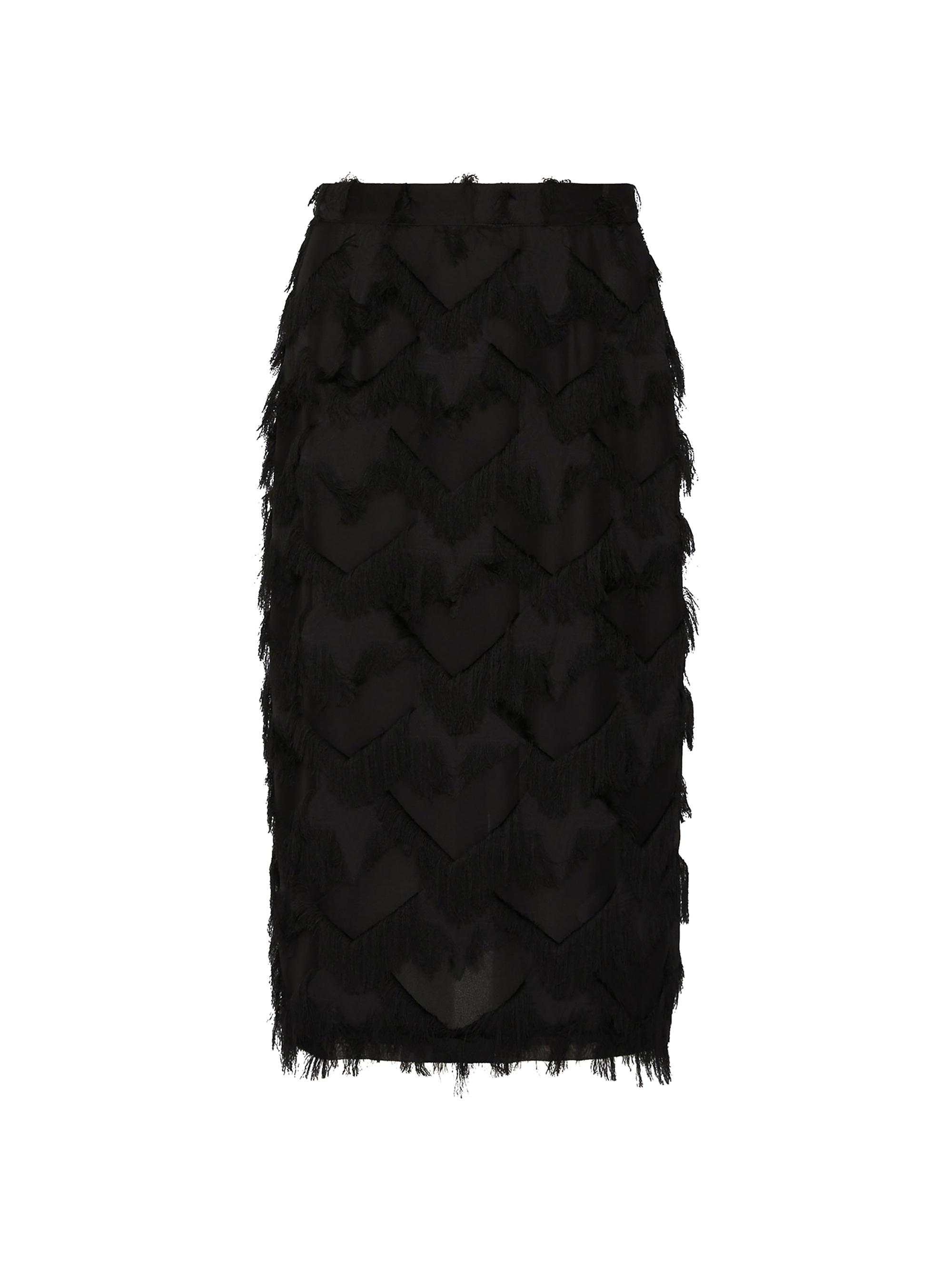 Marella Women's Fil Coupé Detail Skirt - Black