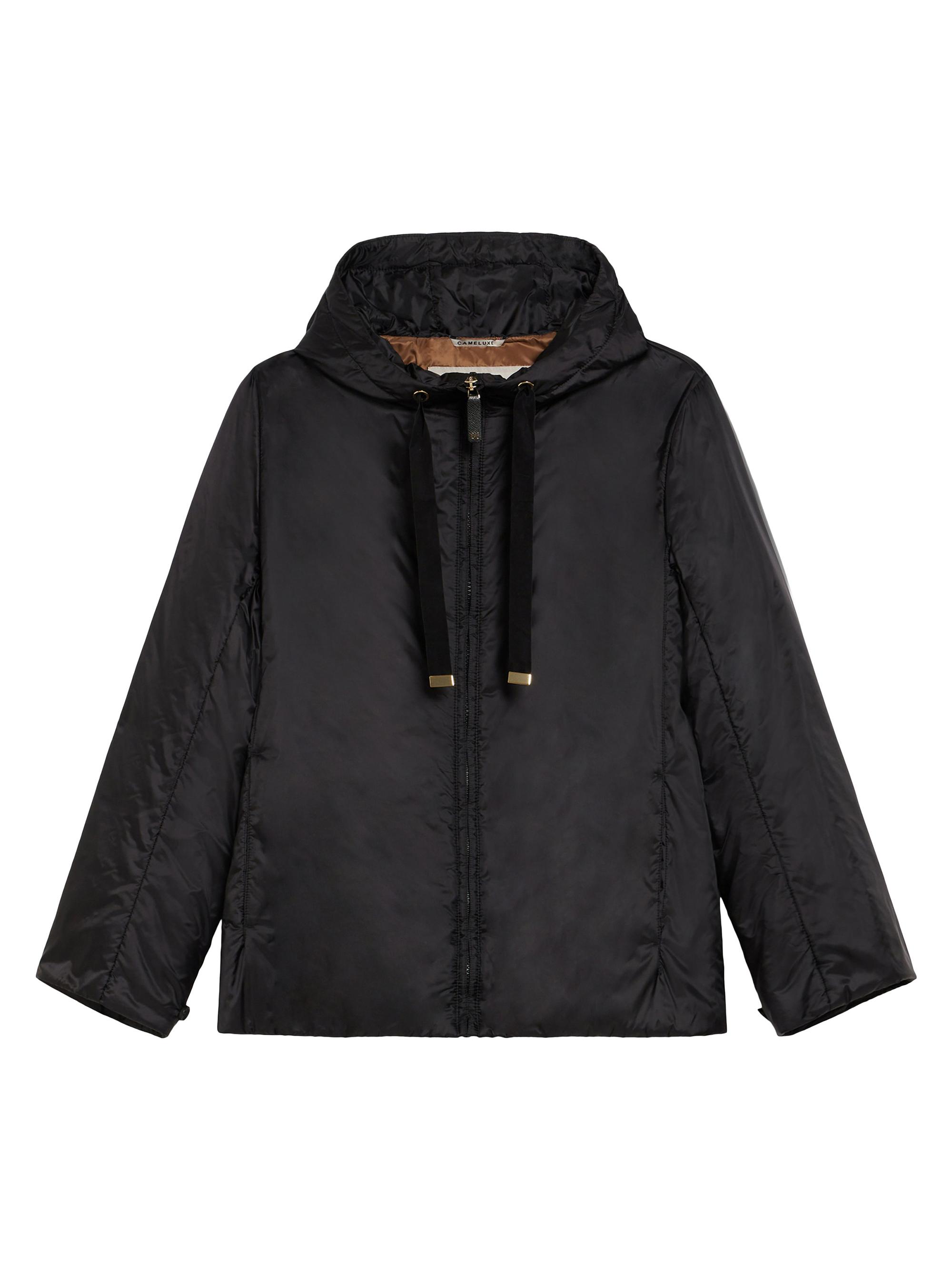 Max Mara Women's Padded Hooded Jacket in Water Repellent Canvas - Black