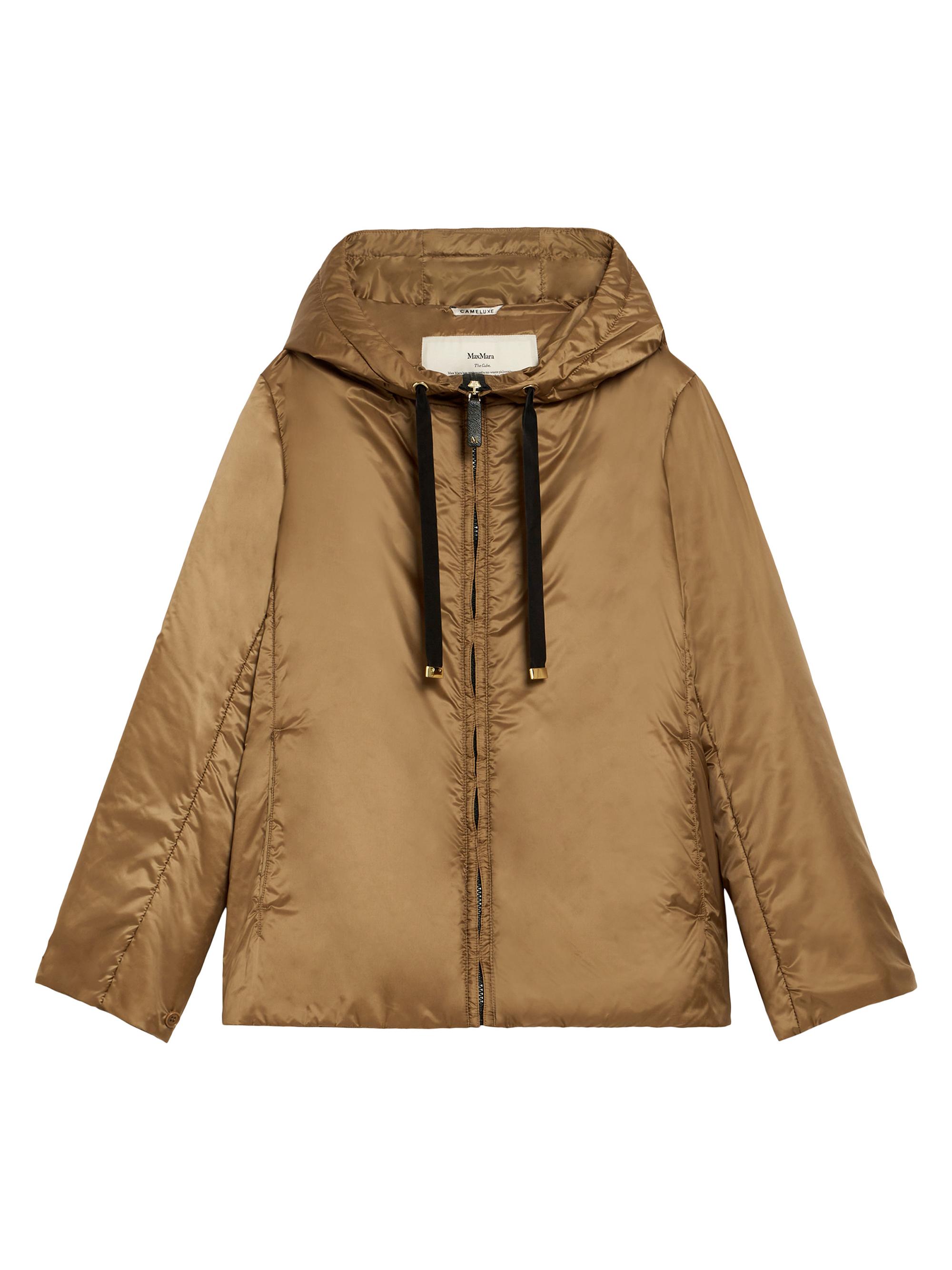 Max Mara Women's Padded Hooded Jacket in Water Repellent Canvas - Caramel