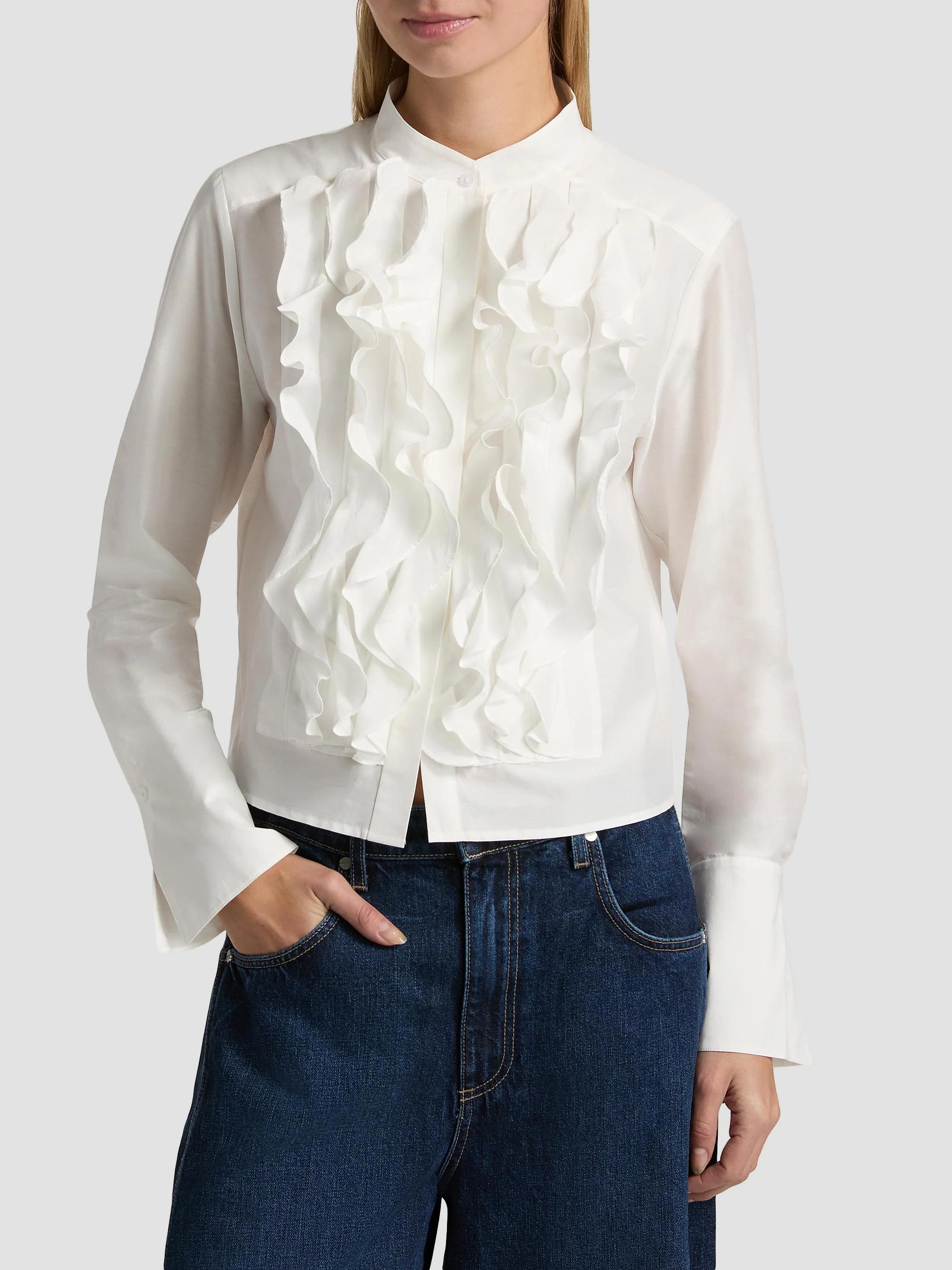 TWP Patti Ruffled Cotton-Silk Blouse | Saks Fifth Avenue