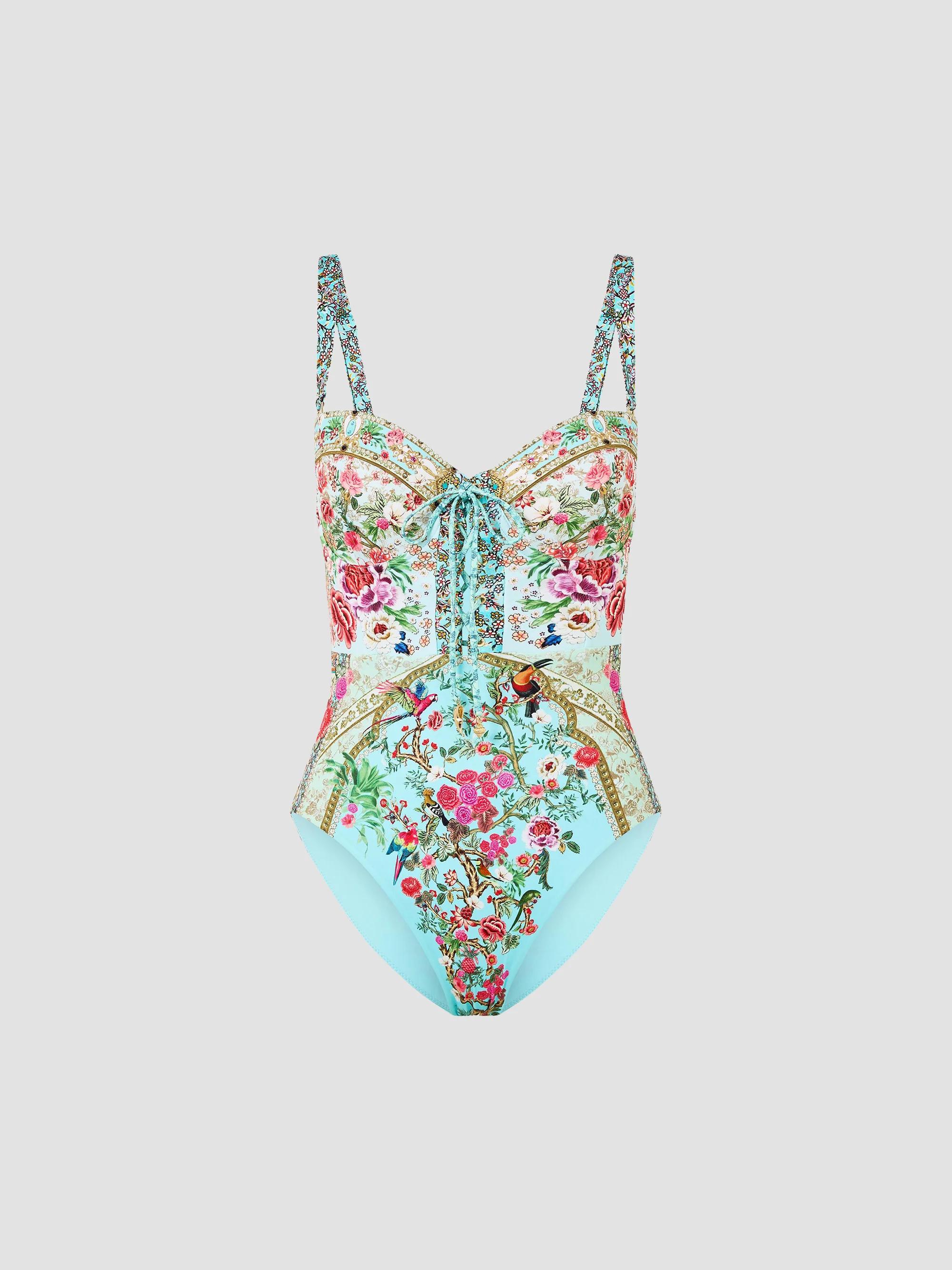 Camilla Wired V-Neck One-Piece Swimsuit | Saks Fifth Avenue