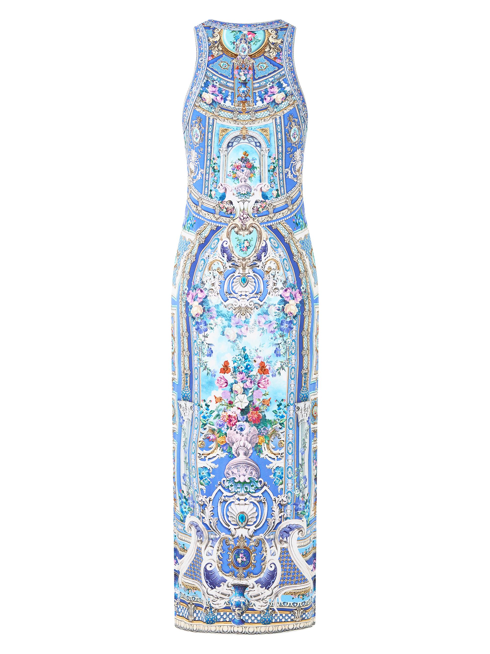 Camilla Daisy Chains Floral Linen-Silk Midi-Dress | Saks Fifth Avenue