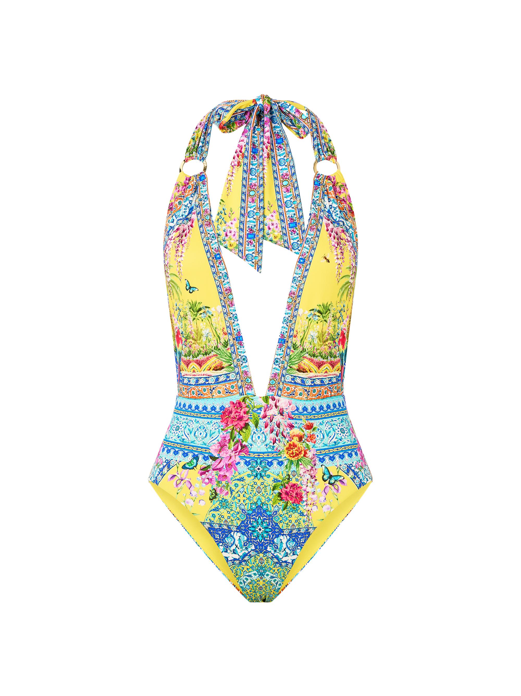 Versace Underwater Barocco Stretch One-Piece Swimsuit | Saks Fifth