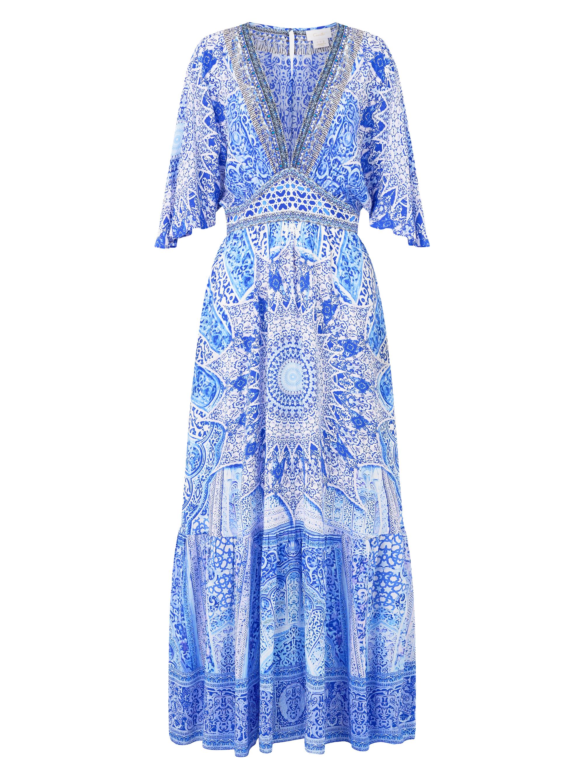Maxi Dress Camilla Frill Dress Camilla Frill-Sleeve Silk Maxi Dress Saks  Fifth Avenue