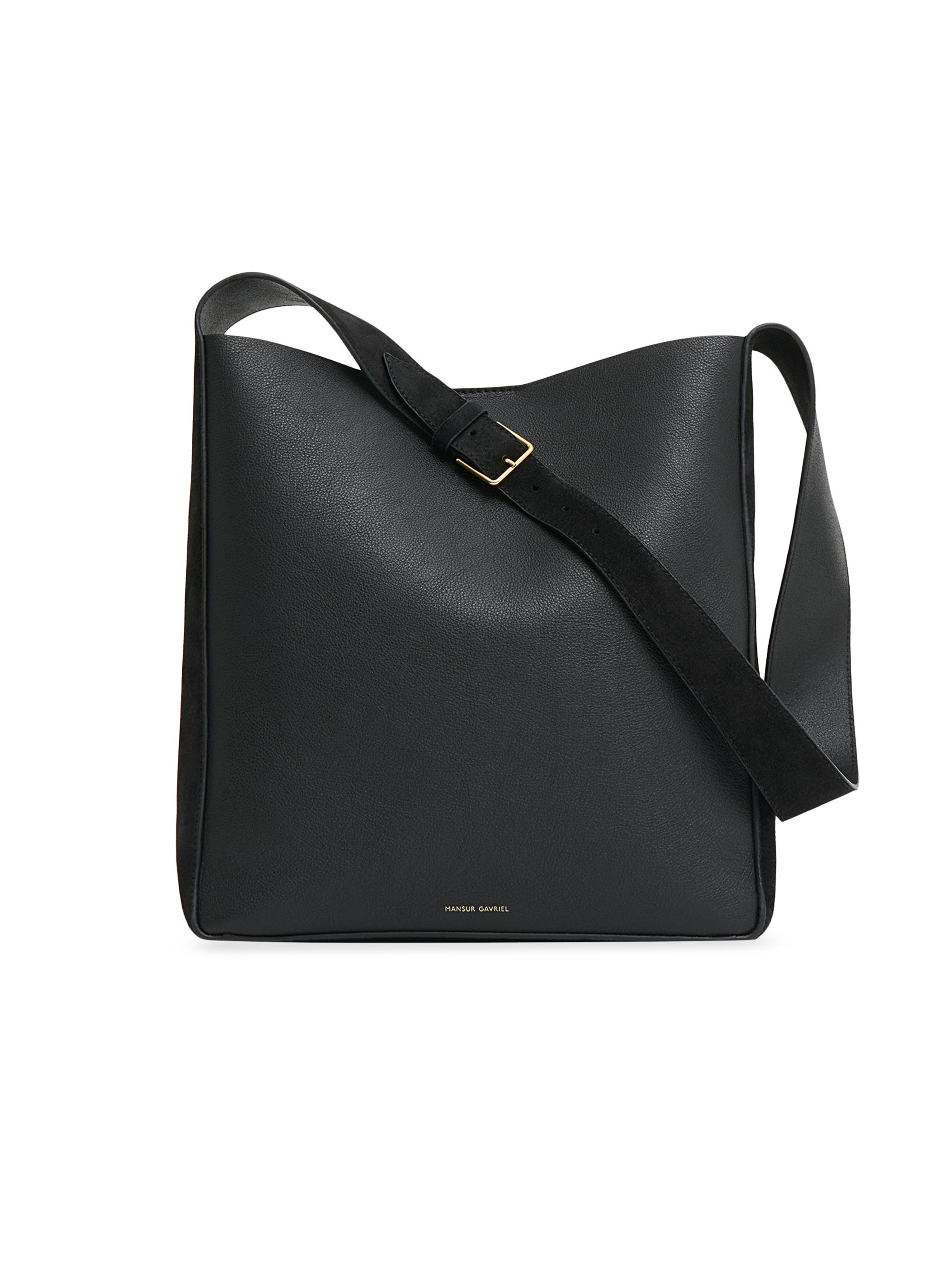 Mansur Gavriel Women's Leather & Suede Box Tote Bag - Black