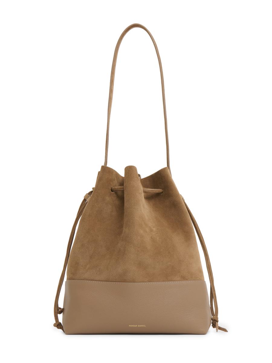 Mansur Gavriel Women's Leather & Suede Drawstring Bucket Bag In Green