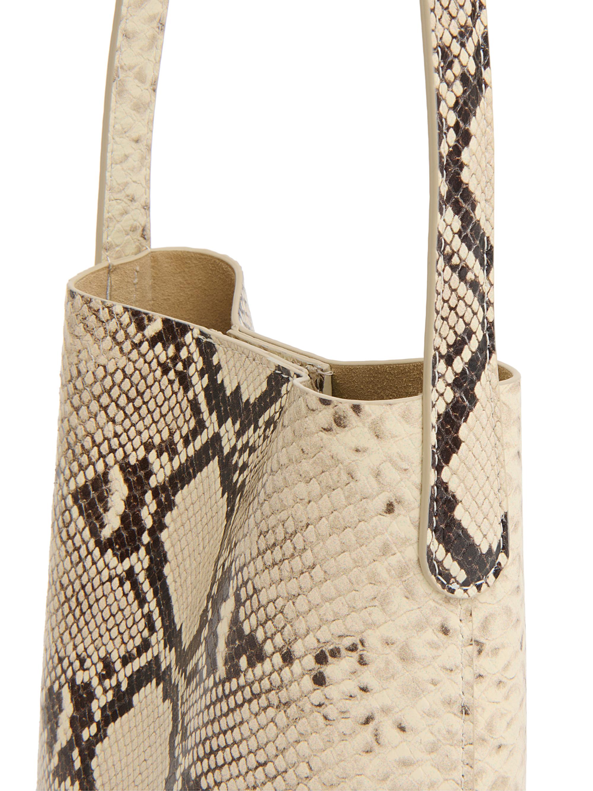 Mansur Gavriel Mini Everyday Snake-Embossed Leather Tote Bag 