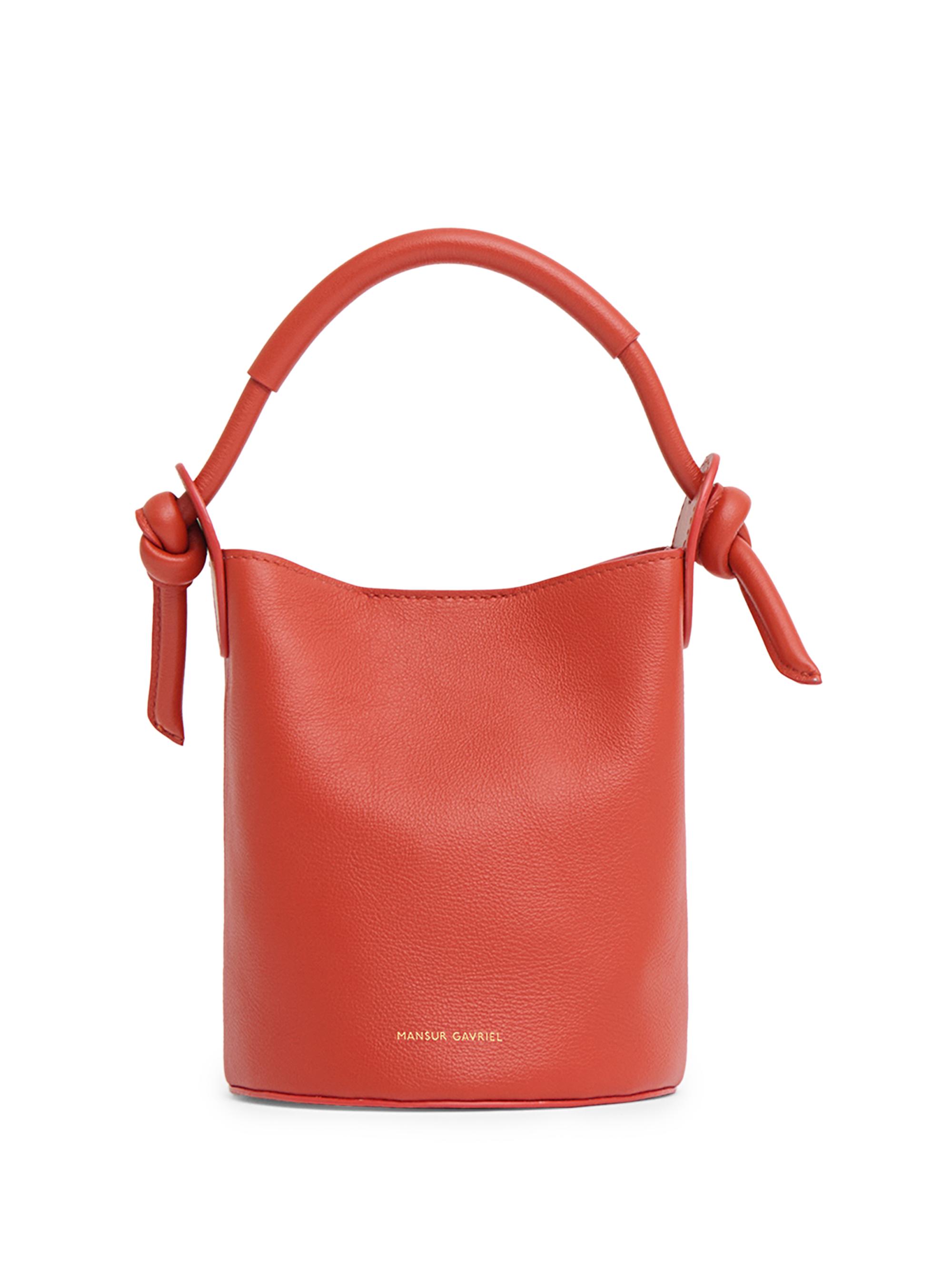 Mansur Gavriel Women's Mini Fortuna Leather Bucket Bag - Pomodoro
