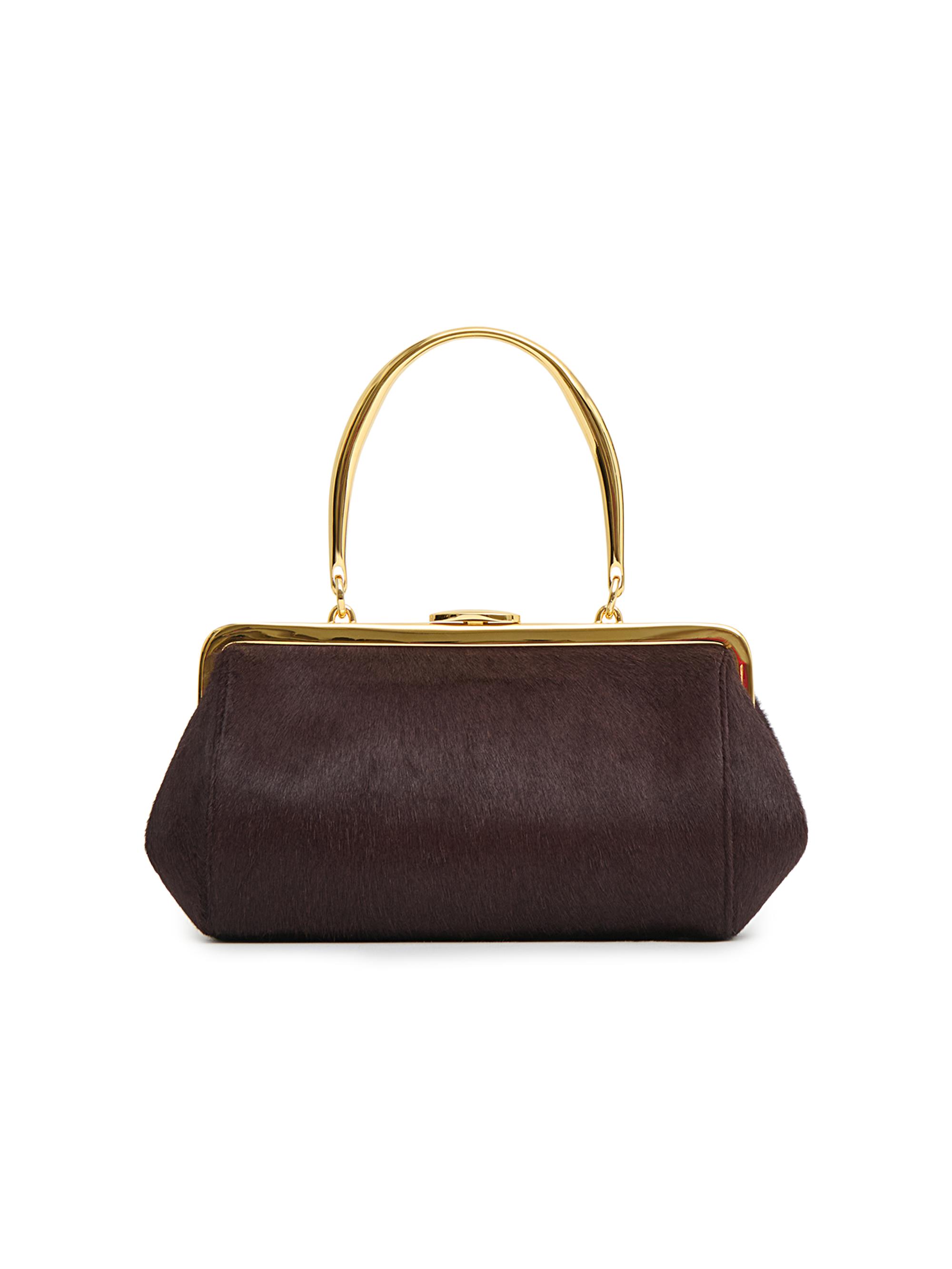 Pina Calf Hair Top Handle Bag