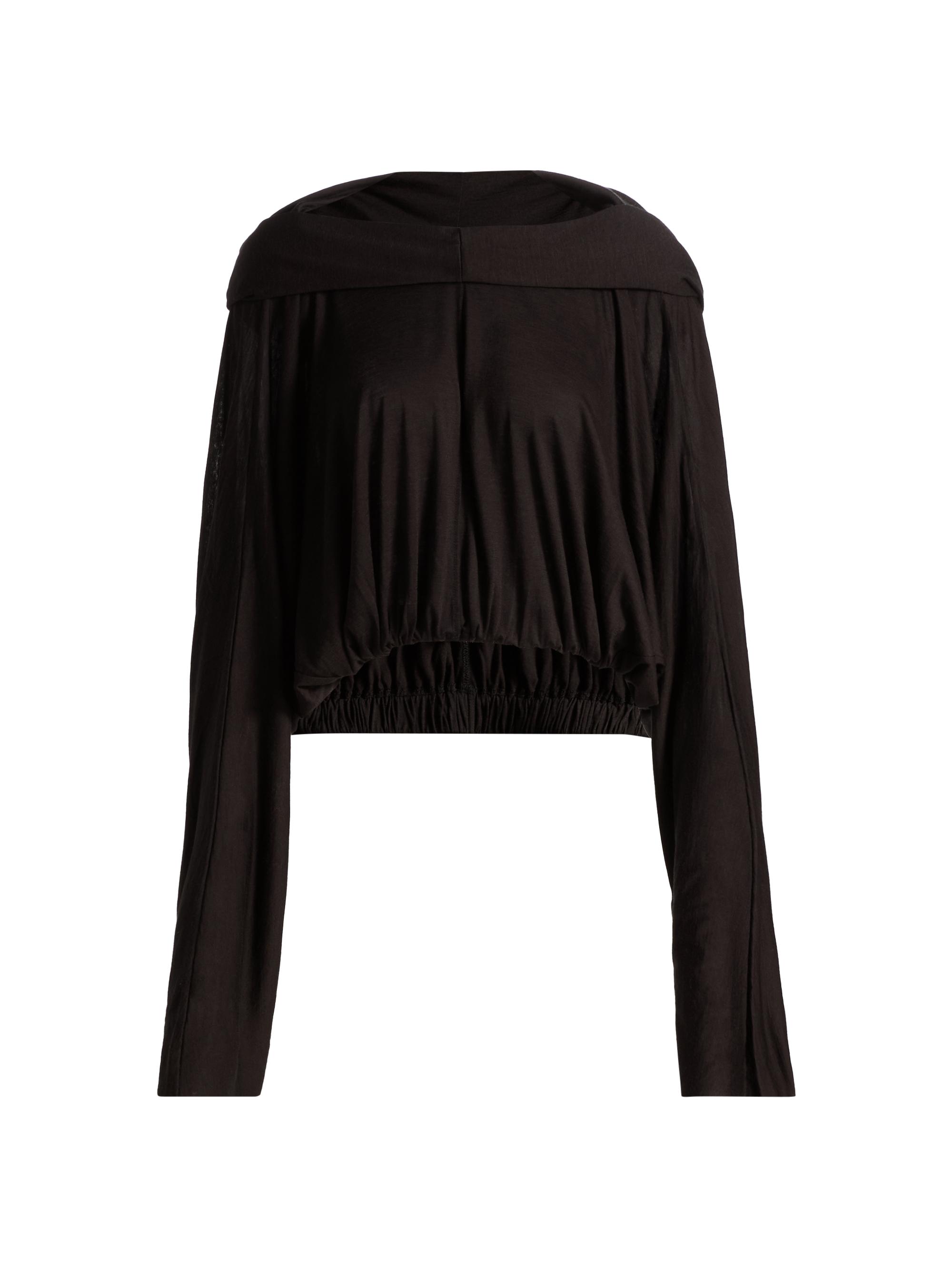 Wool-Silk Crop Hooded Tunic