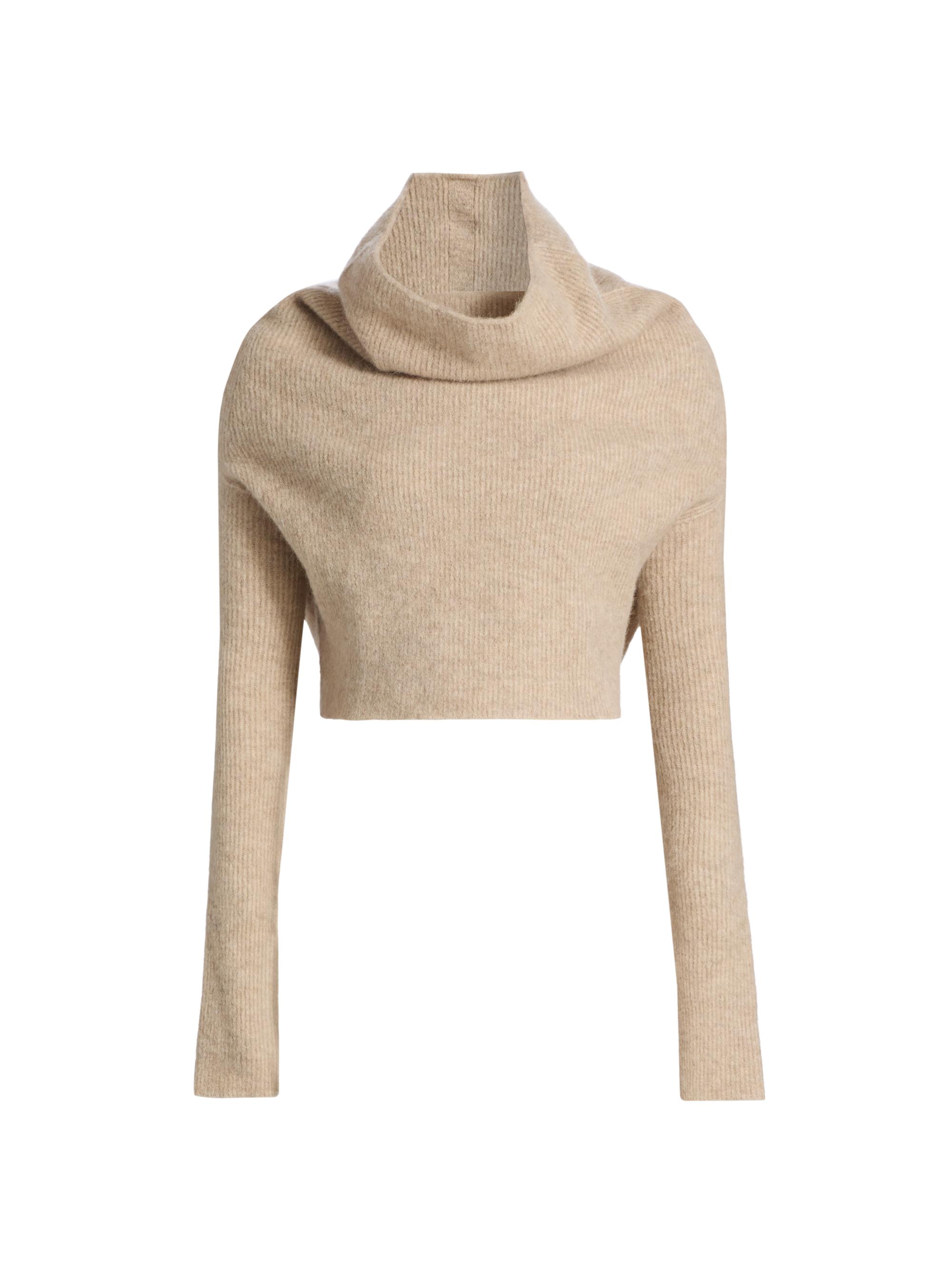 Rick Owens Women's Alpaca-Wool Cowlneck Sweater - Dna Dust