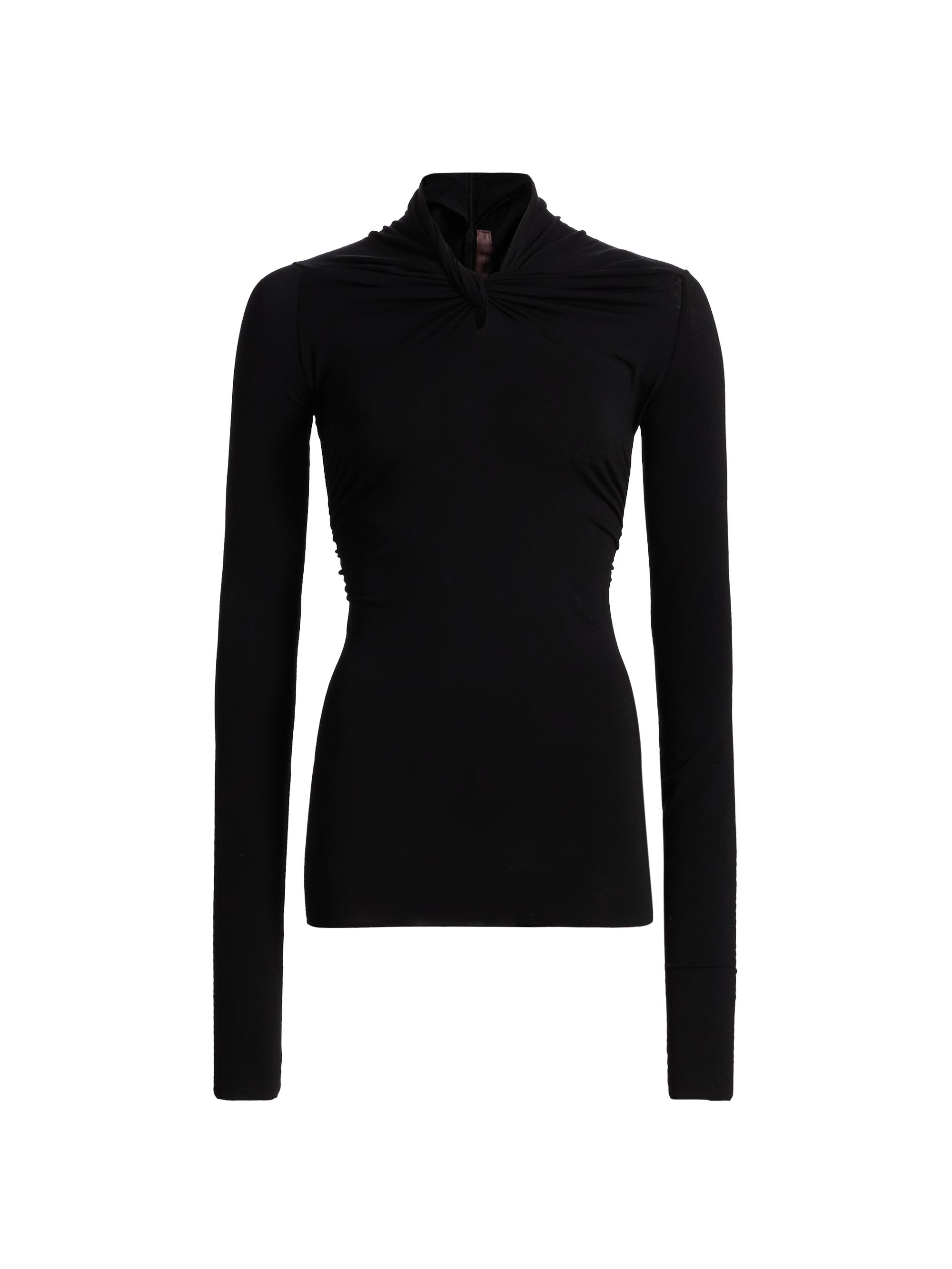 Rick Owens Women's Kairo Stretch Knit Long-Sleeve Top - Black