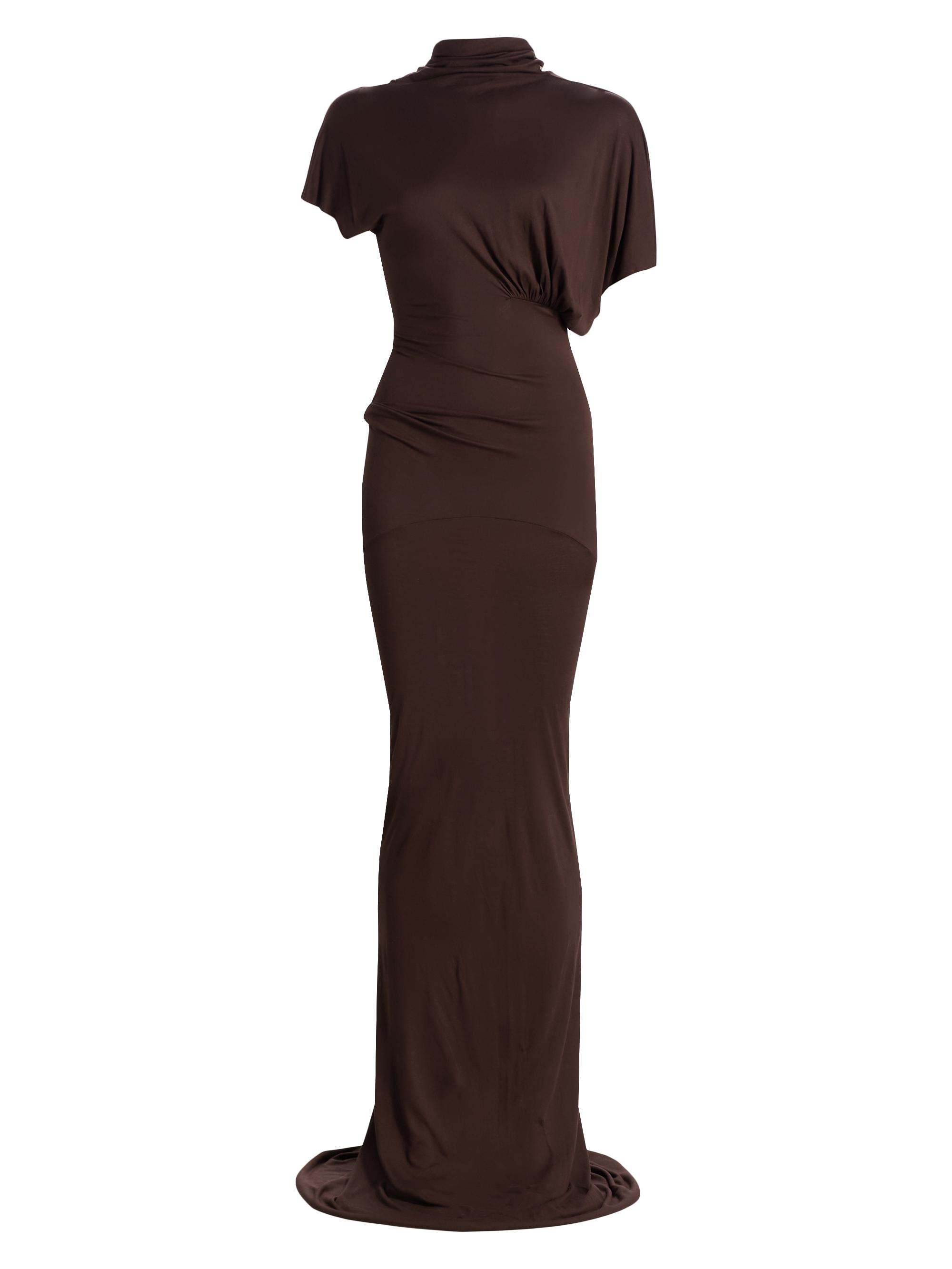 Rick Owens Women's Lilith Asymmetric Draped Jersey Gown - Raisin
