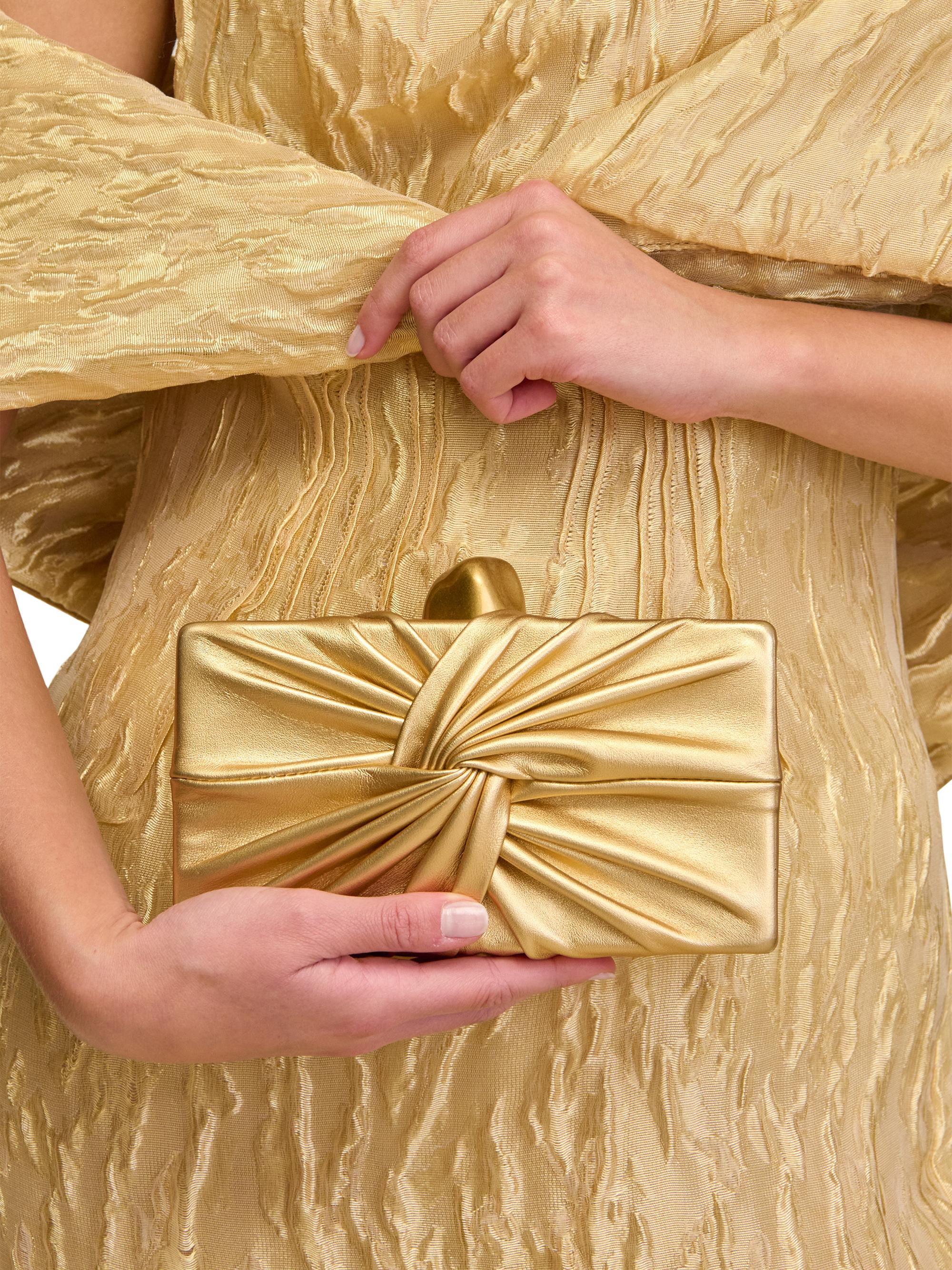 Cult Gaia Lisse Knotted Leather Clutch | Saks Fifth Avenue