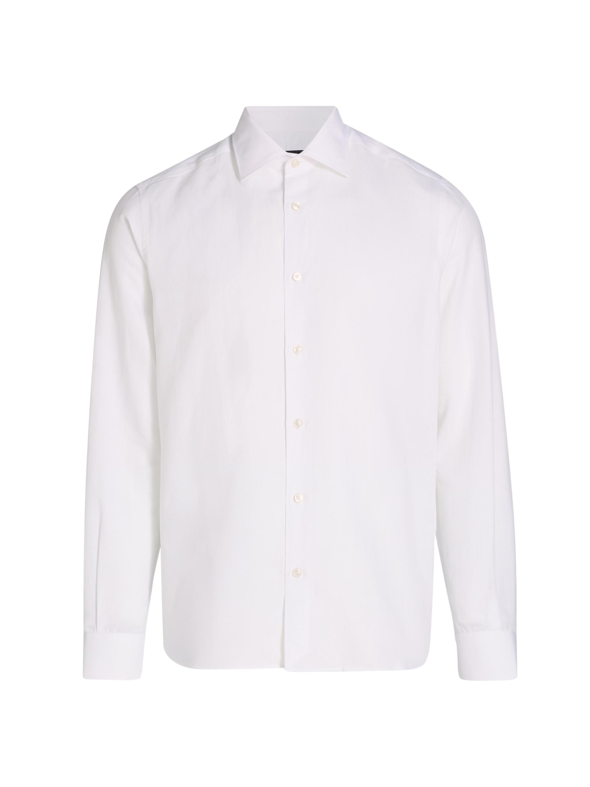 Saks Fifth Avenue Men's COLLECTION Cotton-Linen Shirt - White