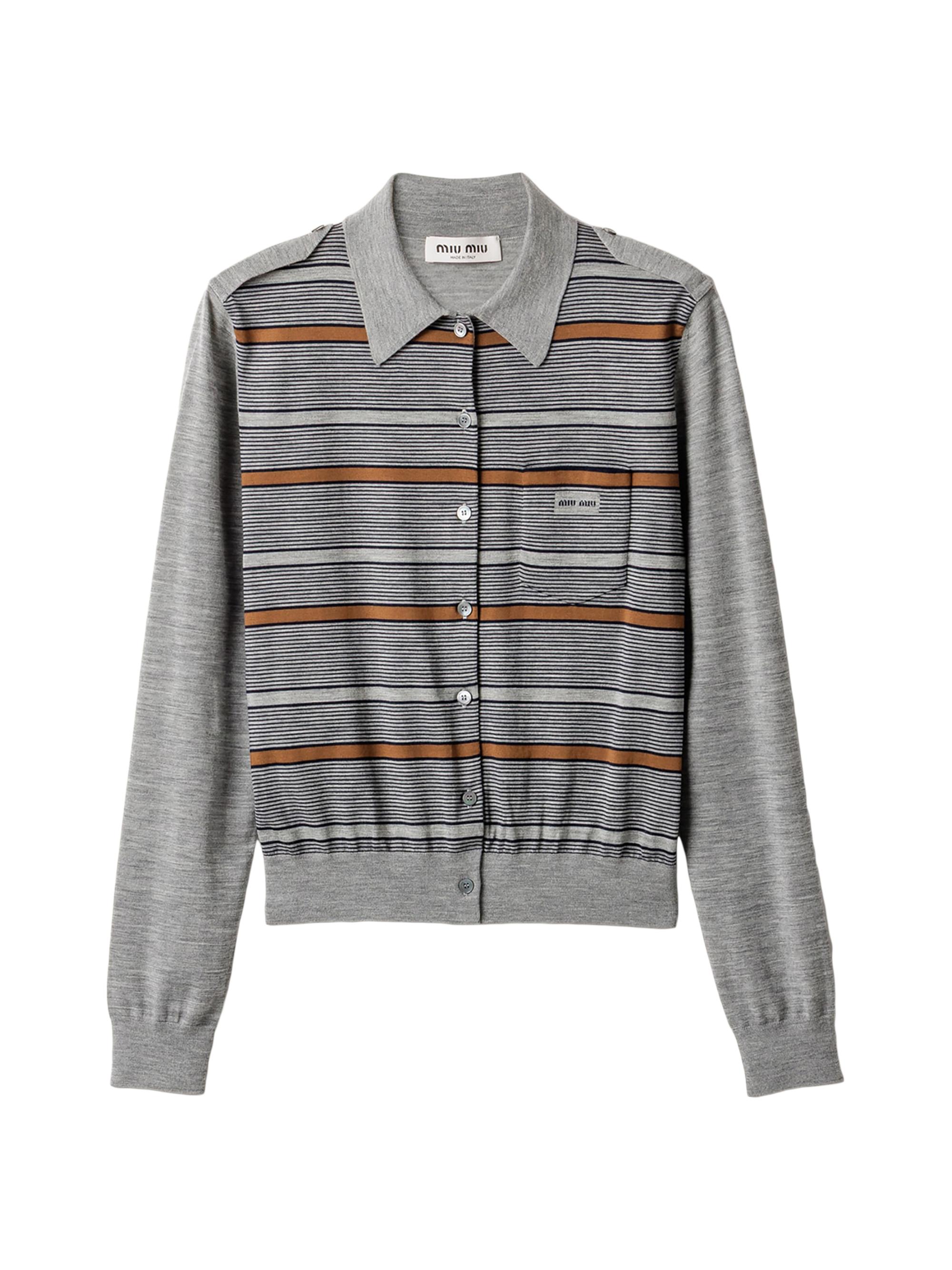 Miu Miu Women's Wool Cardigan - Grey